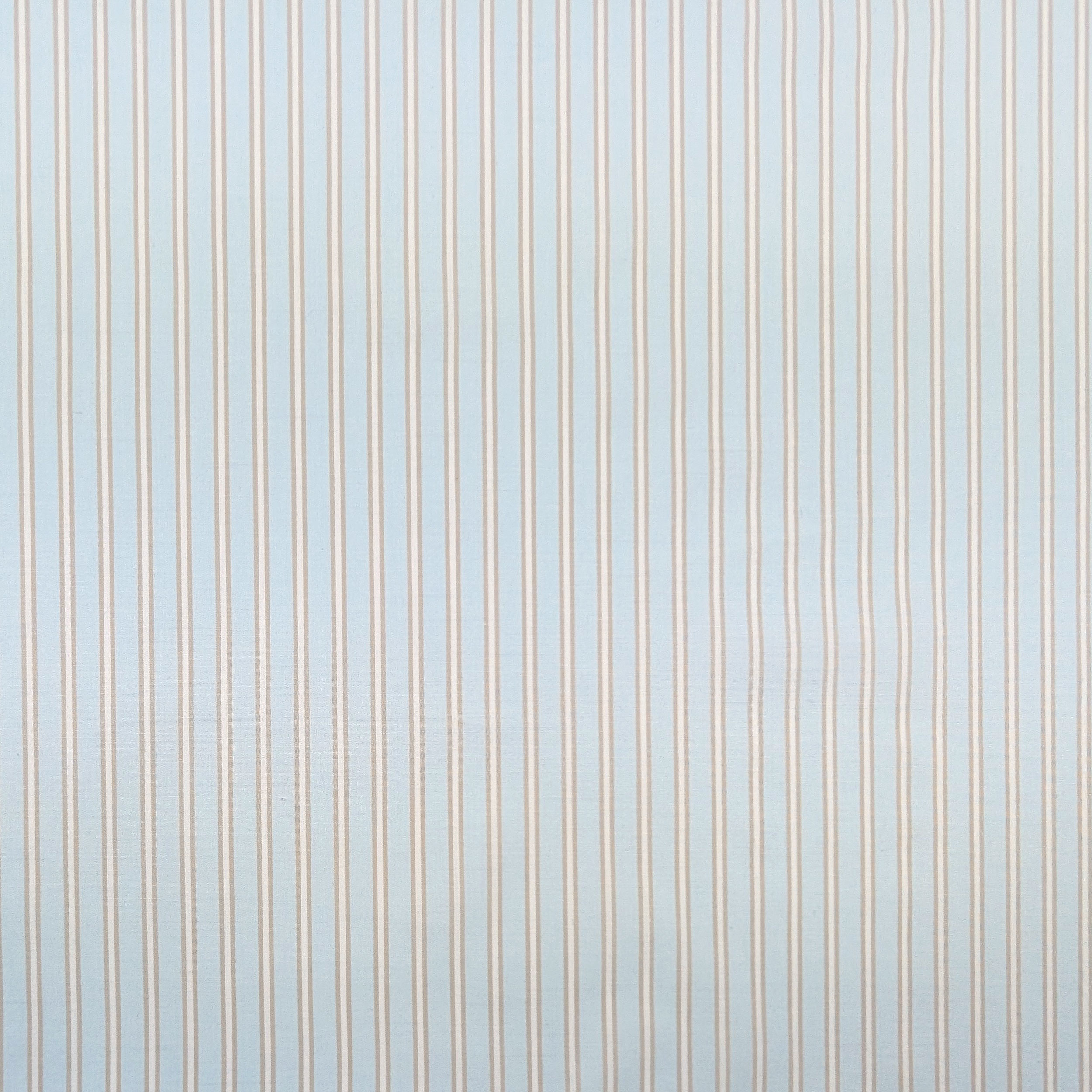Cotone per Camiceria Elasticizzato Azzurro con Righe Image