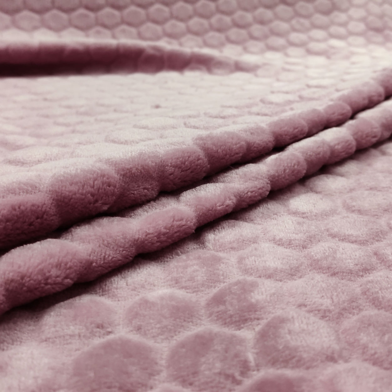 Tessuto pile bolle rosa antico (1)