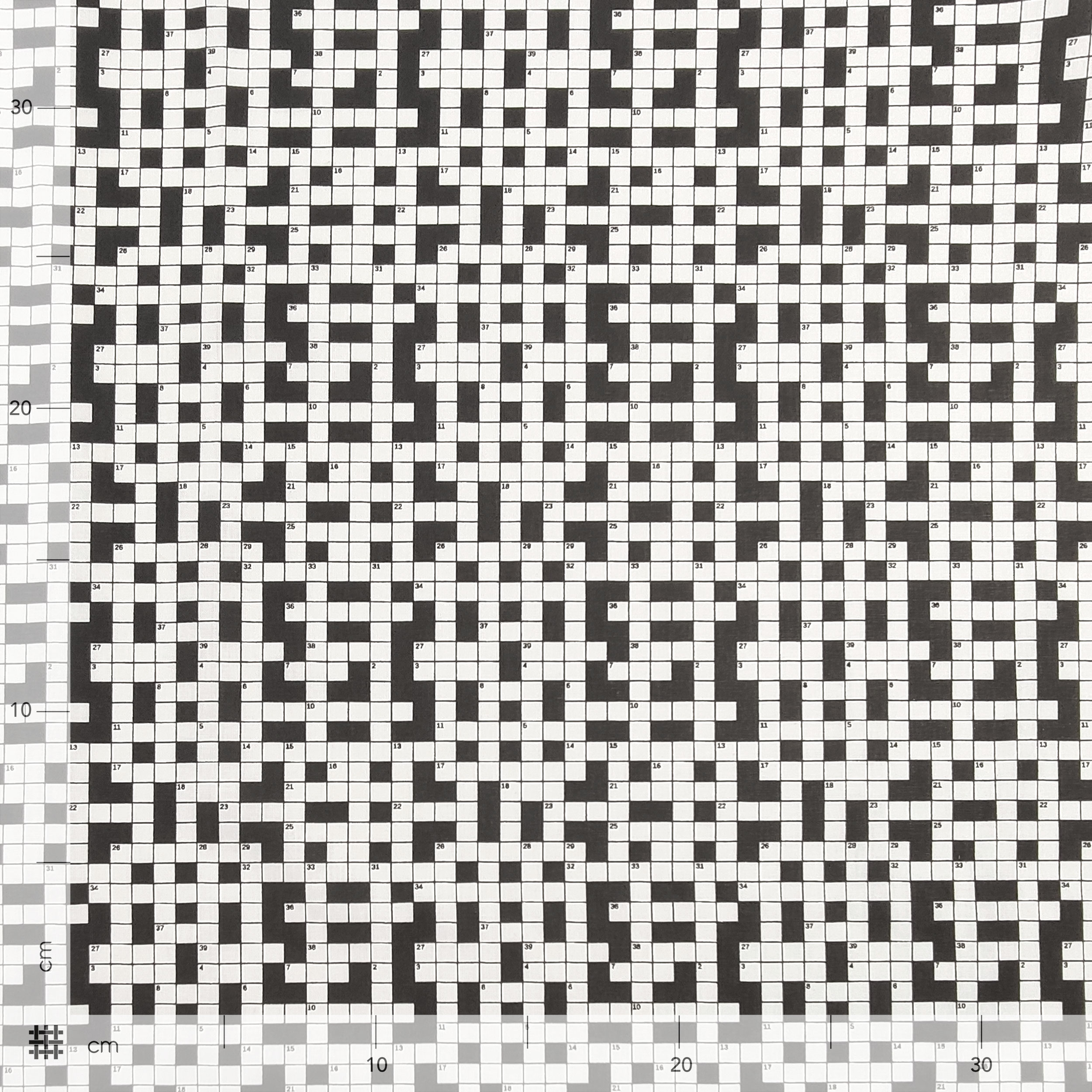 Popeline di Cotone Cruciverba Image