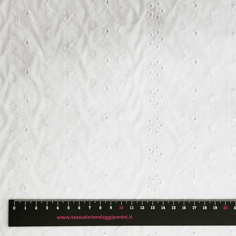 Tessuto Sangallo Tinta Unita Fantasia Sole Luna Fiori 