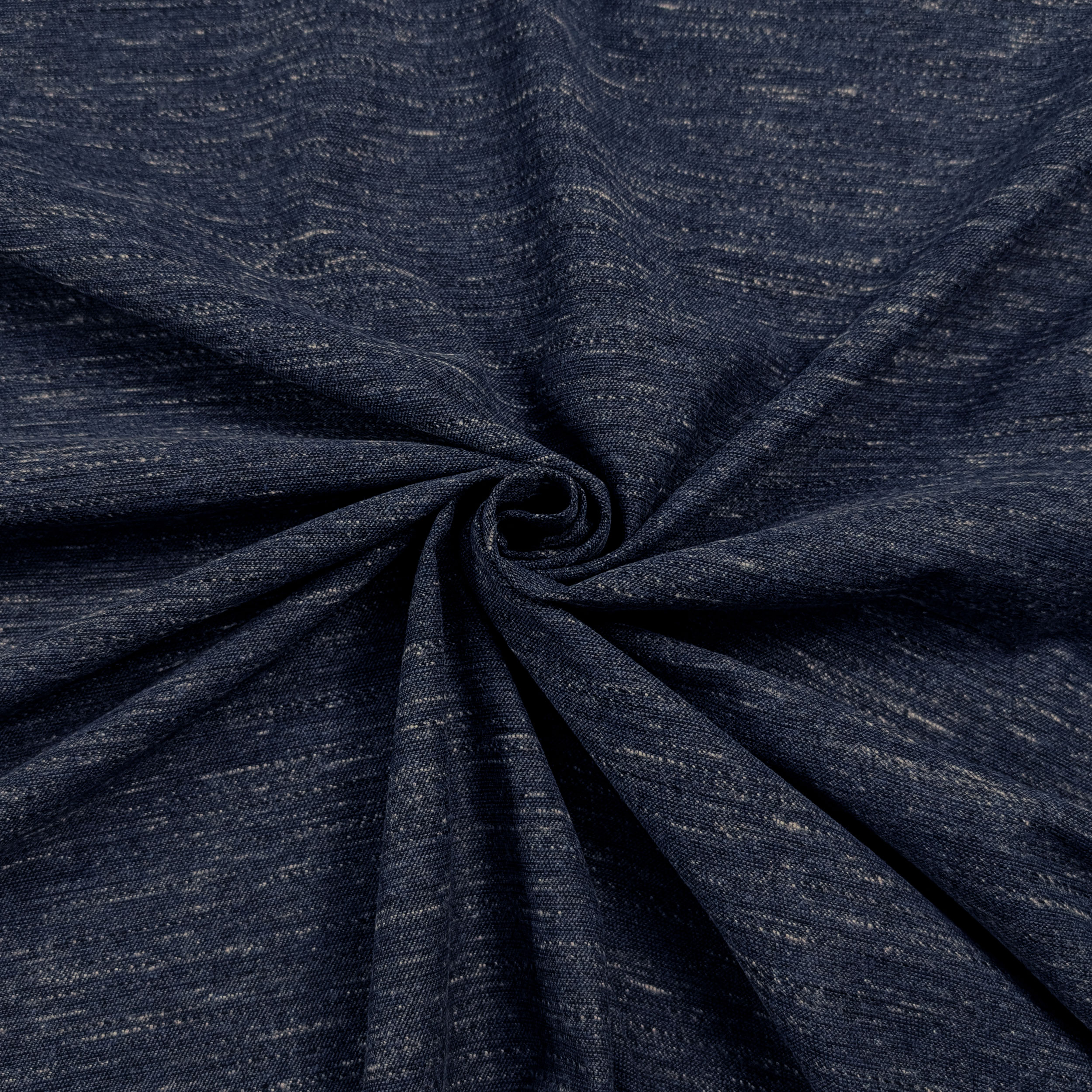 Tweed in Puro Cotone Melange Blu Image