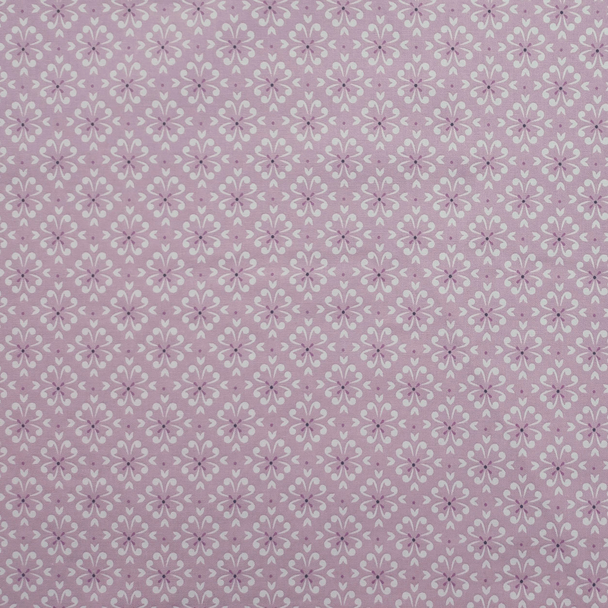 Cotone tessuto arredo gutermann fantasia geometrica floreale lilla
