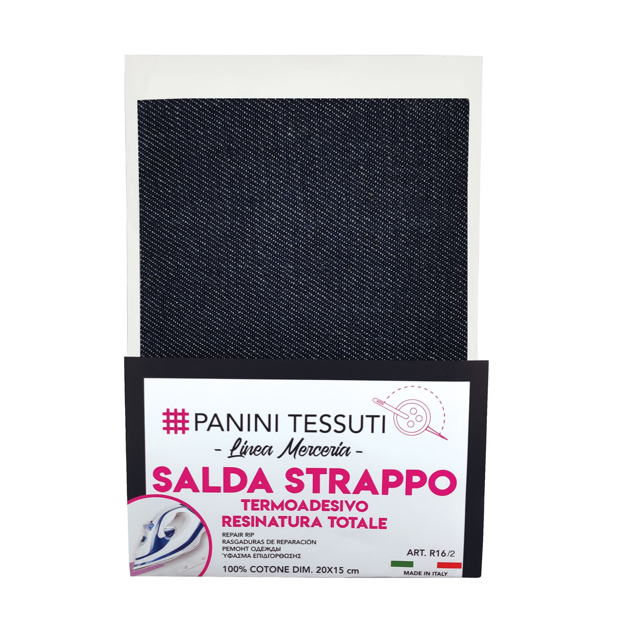 Jeans Scuro Salda Strappo Cotone (1)