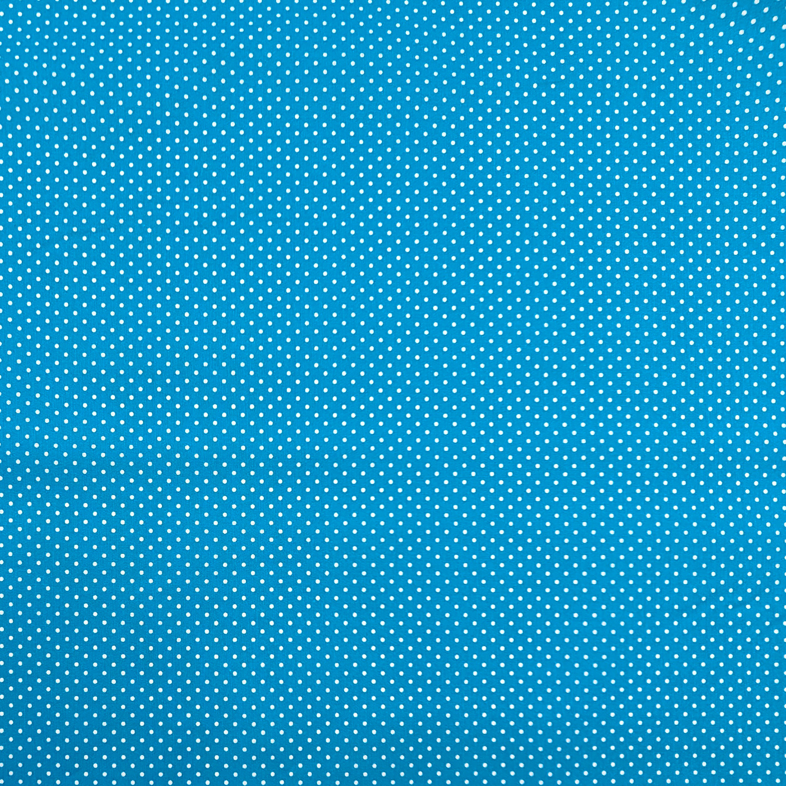 Tessuto Cotone Turchese a Pois Image