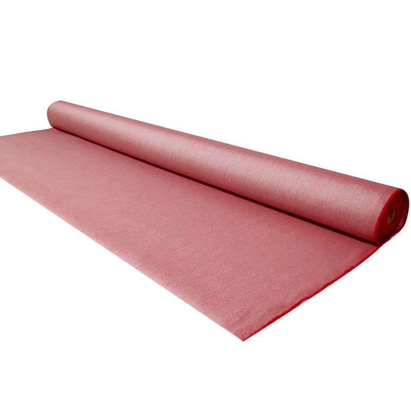 Tessuto da Esterno Panama Tinta Unita Rosso H 160 cm