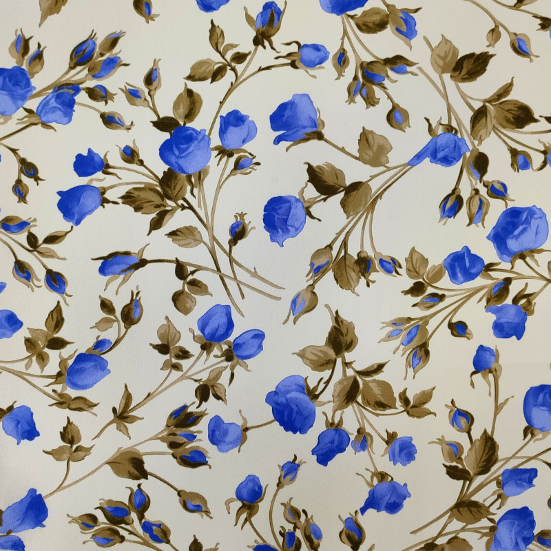Tessuto Seta Alta Moda Rose Blu