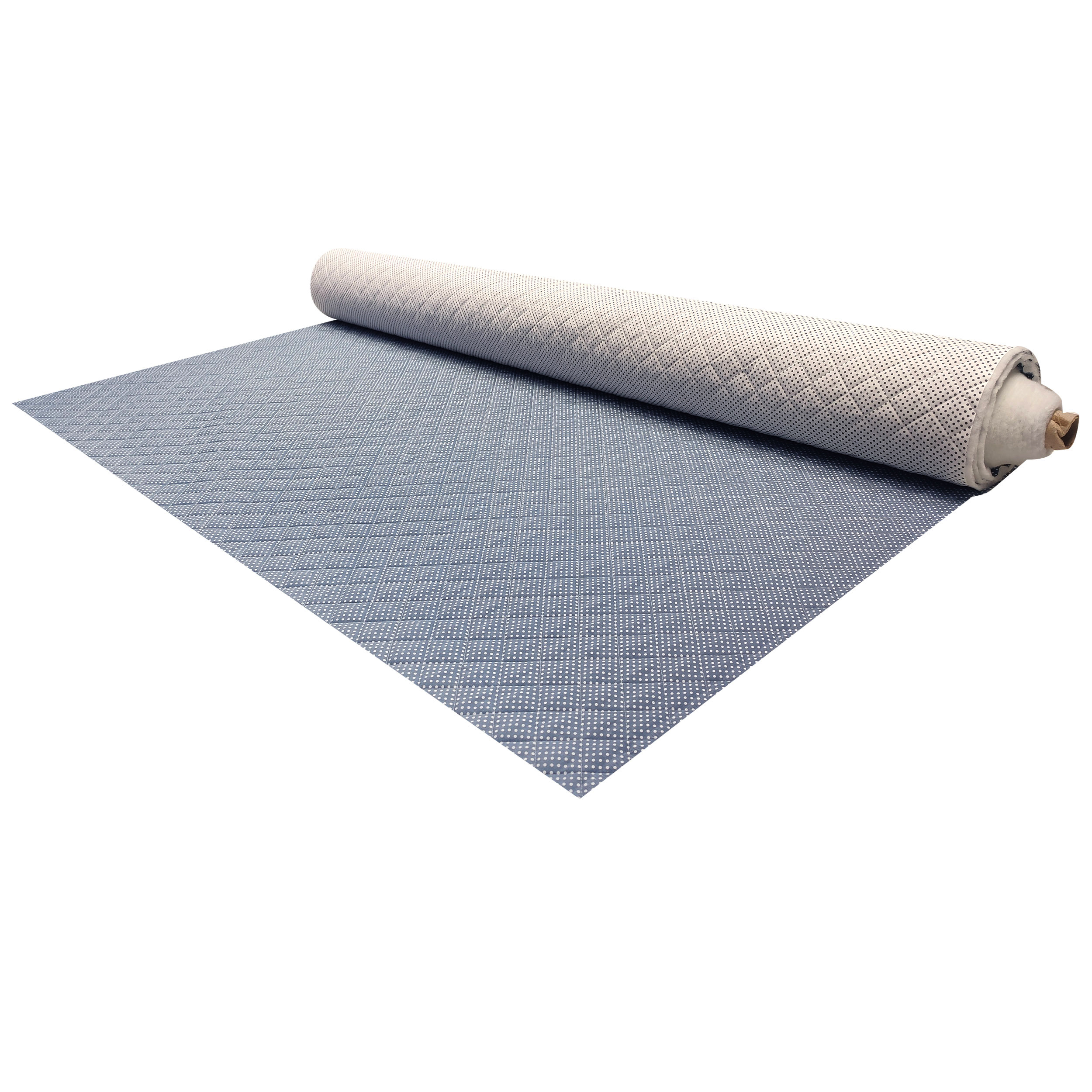 Trapunta Double Grigio Avio con Pois
