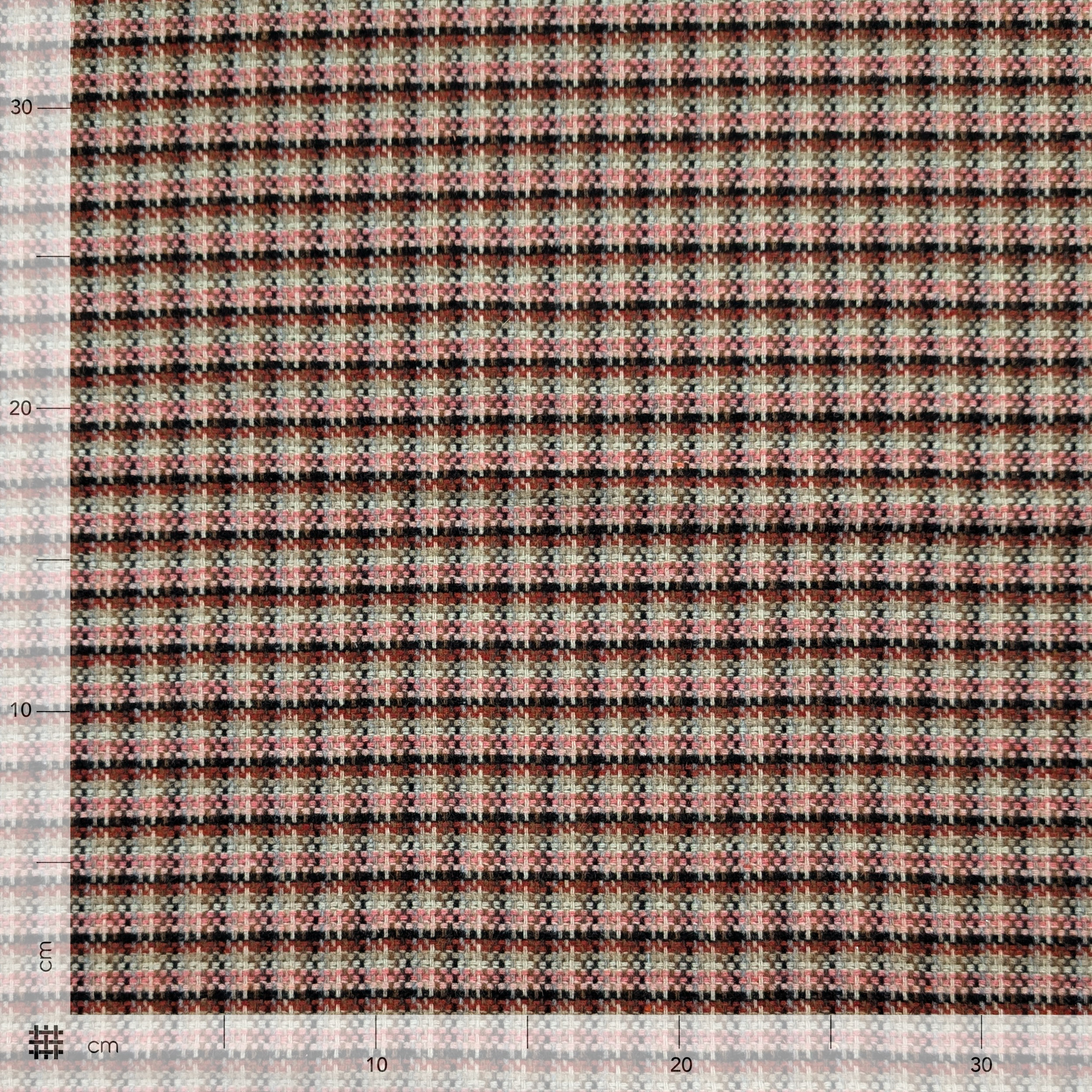 Tweed Lana Fantasia Quadri Toni Rosa Image