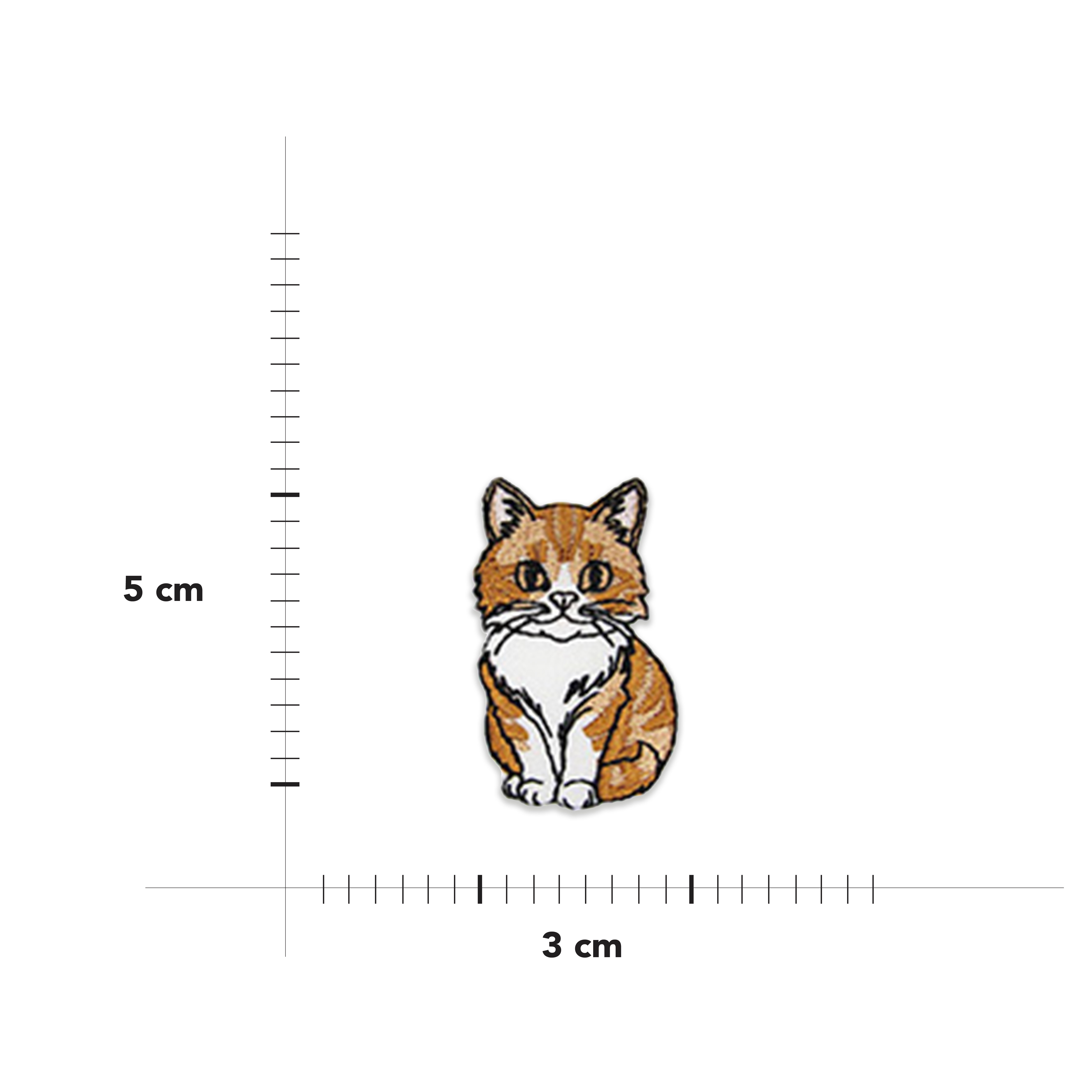 Applicazione Termoadesiva Gatto Rosso Image