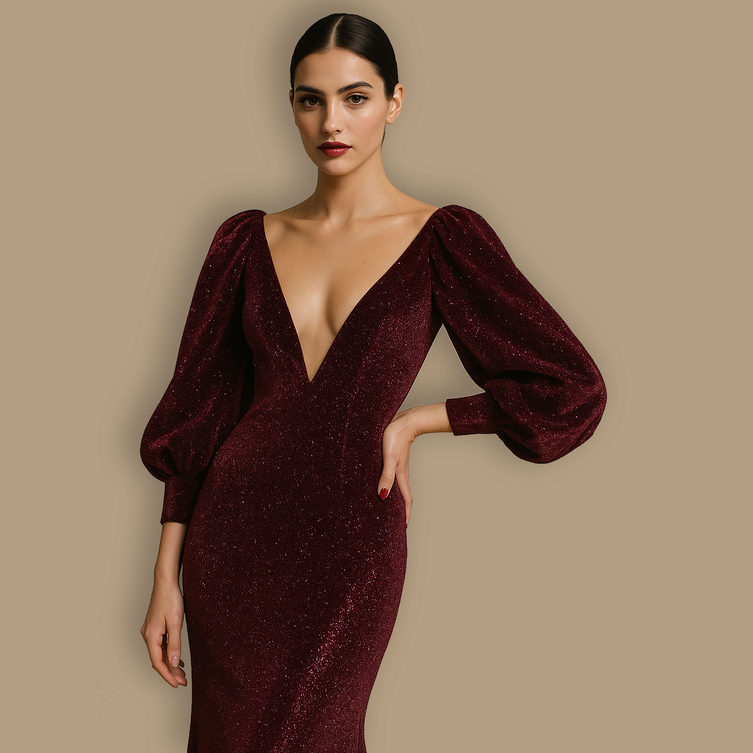 Vellutina Bordeaux con Strass Image