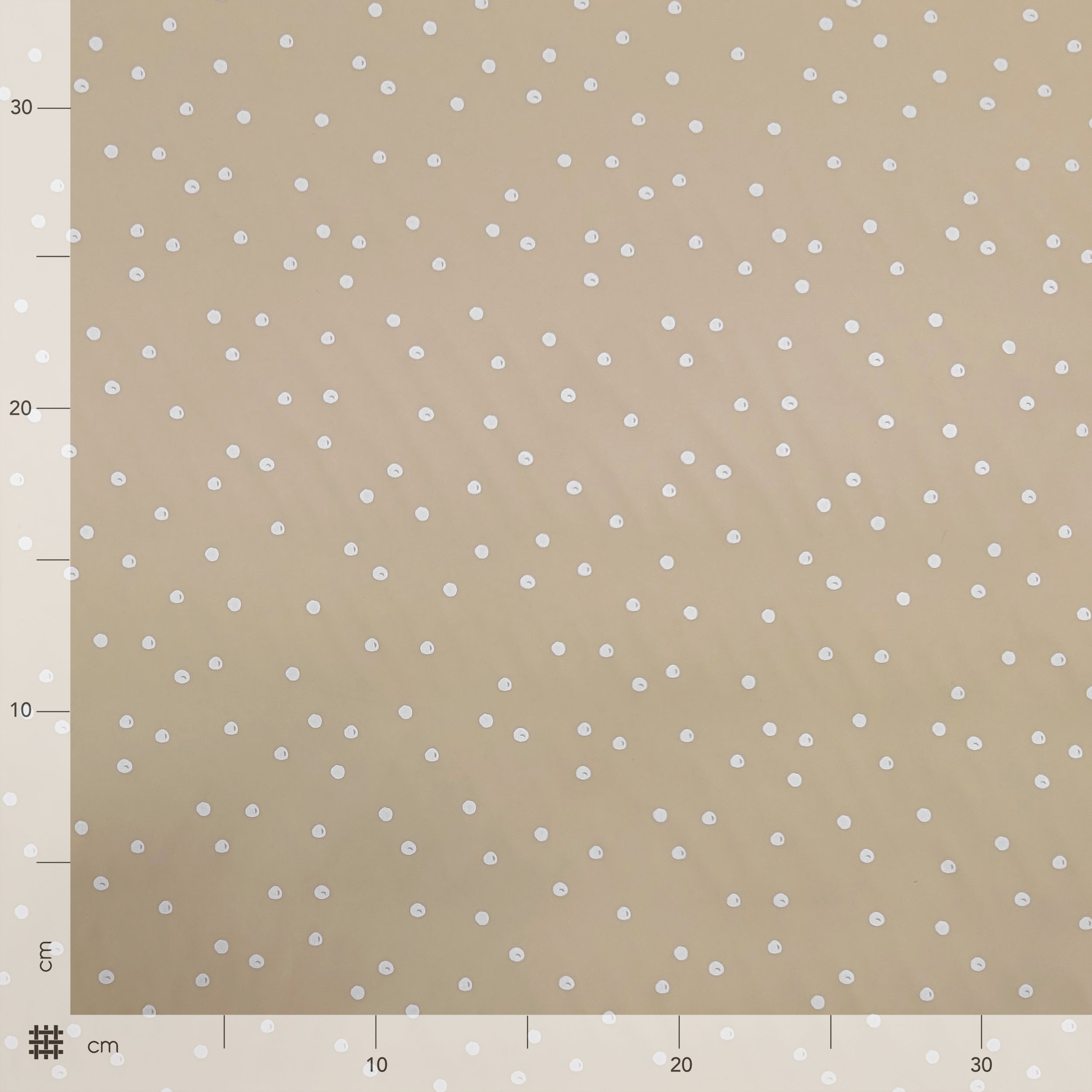 Impermeabile Pois Bianchi Sfondo Beige Image