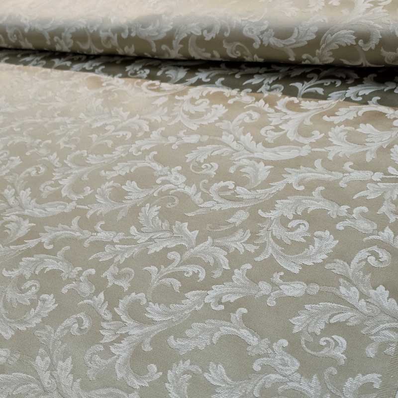 Cardo Tessuto Arredamento Raso Damascato Matlasse' CARDO Tortora Fango 290x270cm 