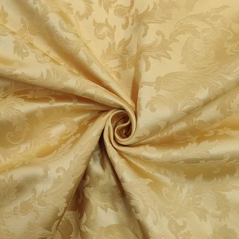 Tessuto damascato per tappezzeria giallino