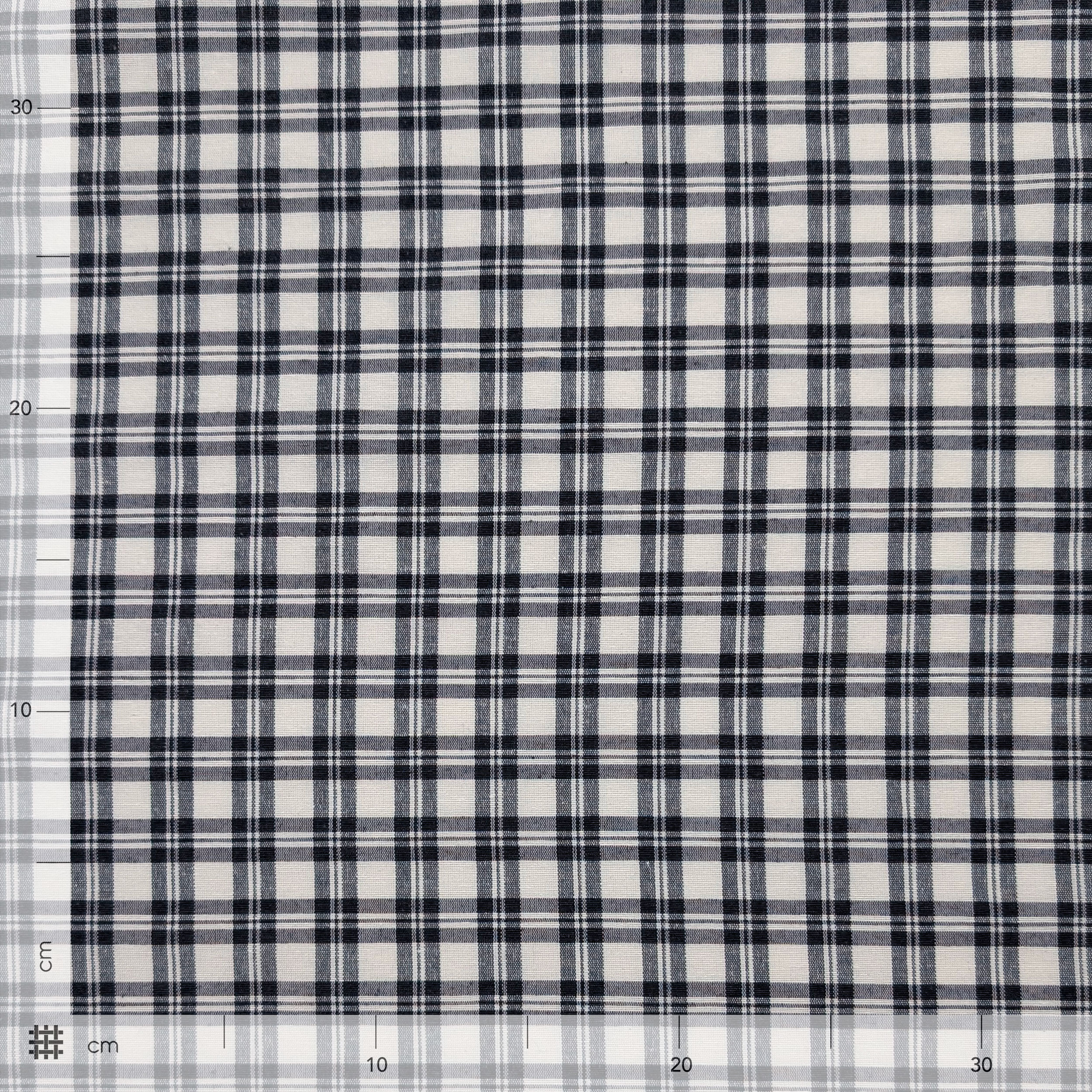 Tartan Misto Cotone Bianco e Antracite Image