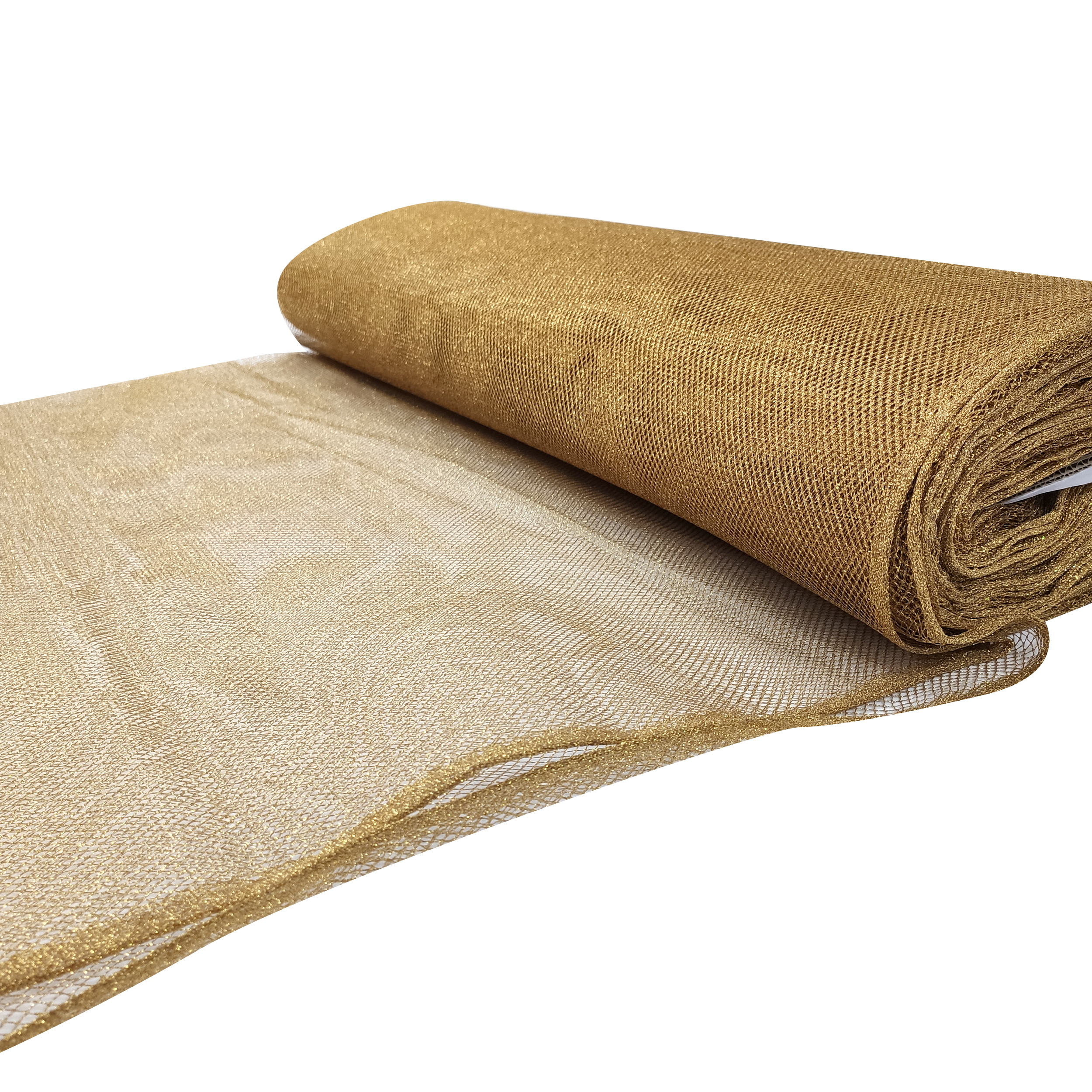 Tessuto Rete Lurex Oro