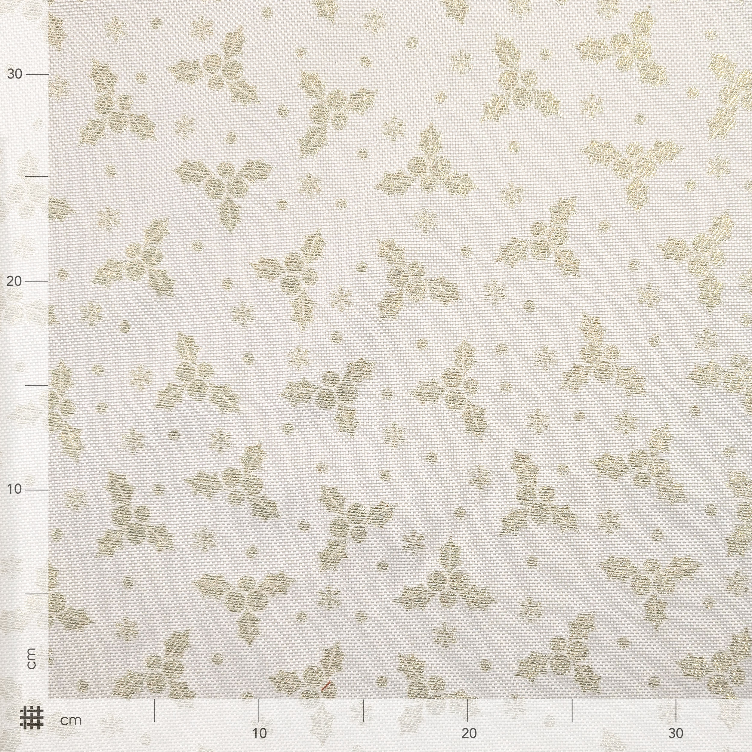 Jacquard Natalizio Agrifogli Lurex Oro Image