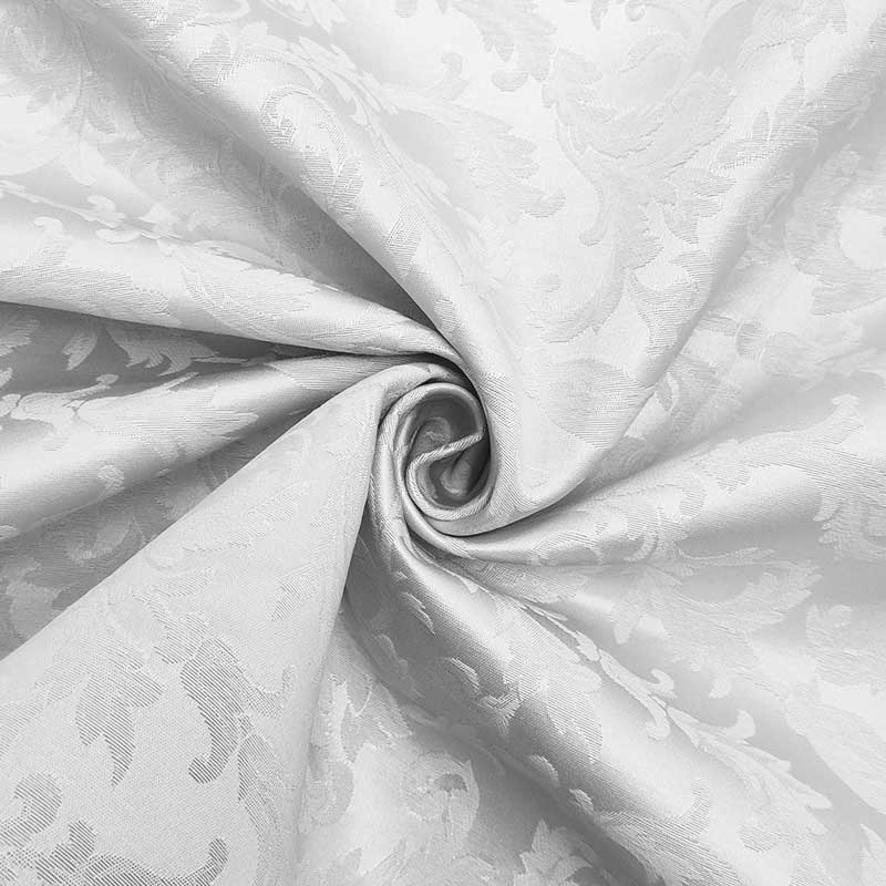 Tessuto Tappezzeria Damascato Damascato Al Metro Bianco