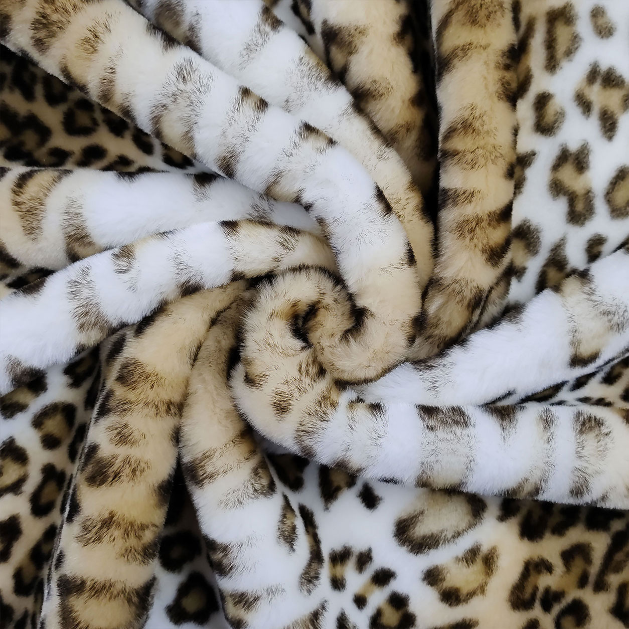 Tessuto pelliccia sintetica leopardo morbida
