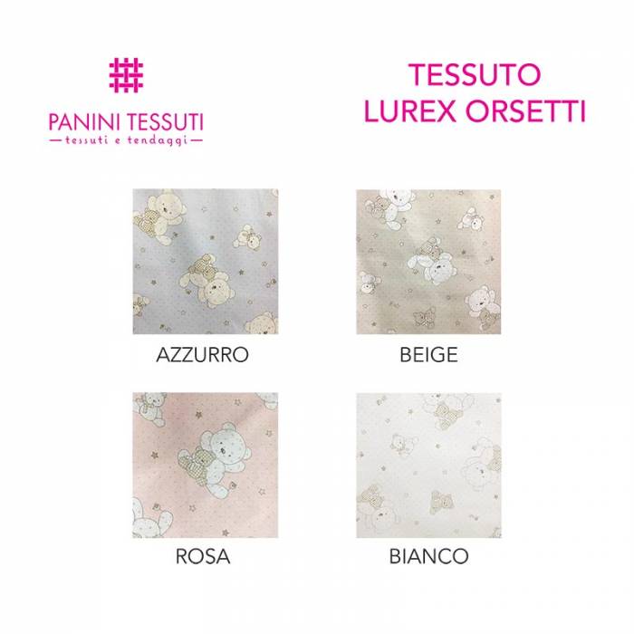  Tessuto Piquet Lurex Orsetti