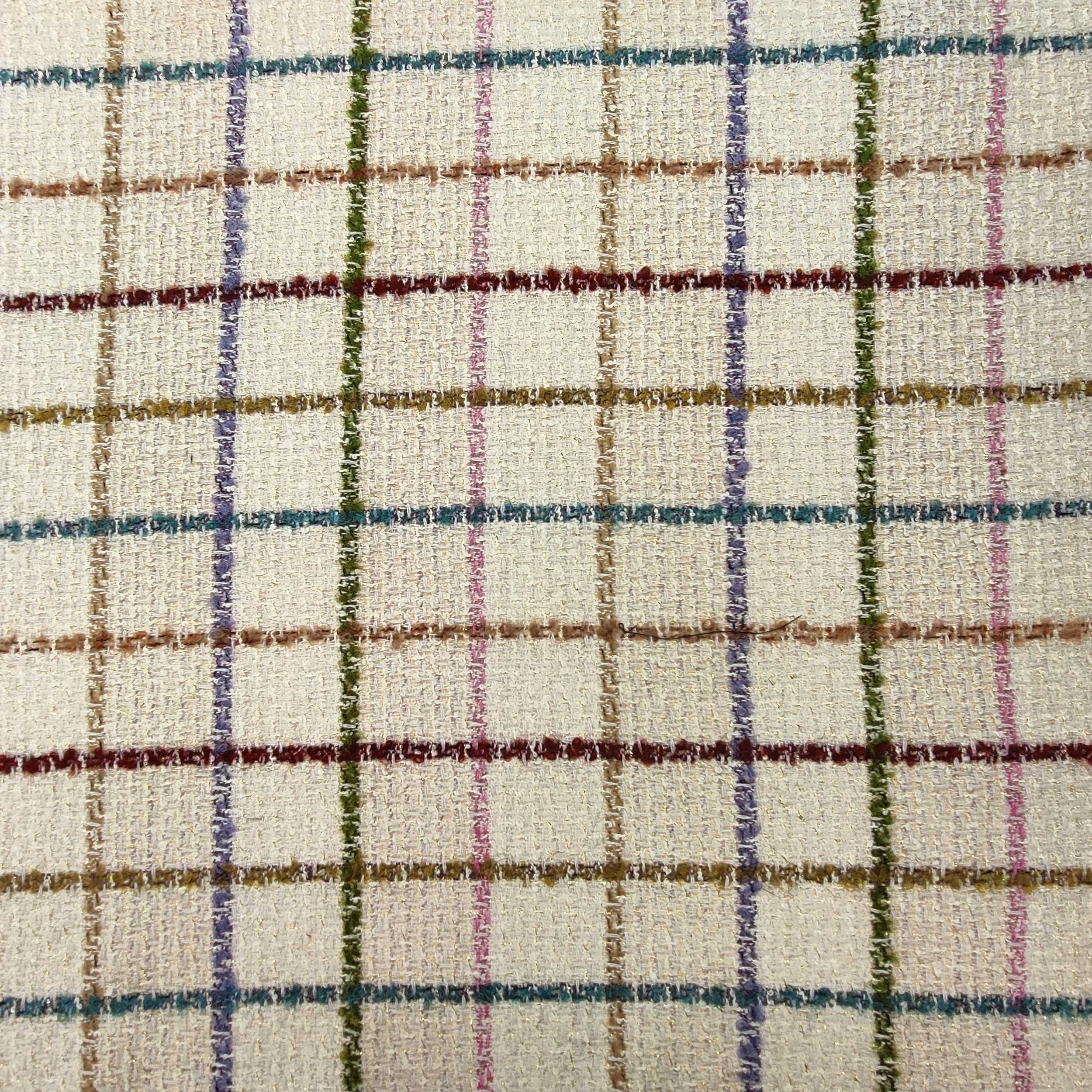 tweed cachemire quadri colorati