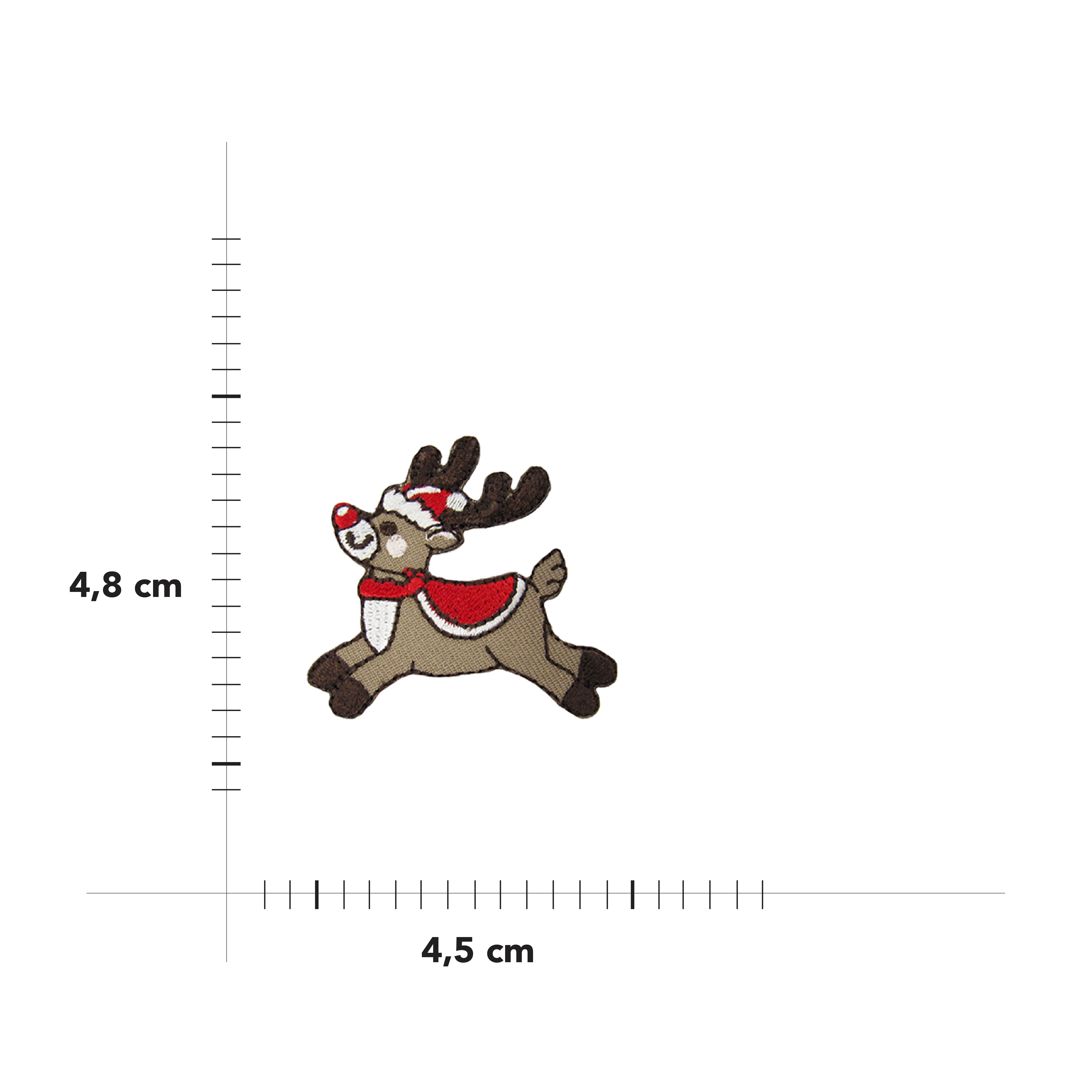 Applicazione Termoadesiva Natalizia con Rudolph Image