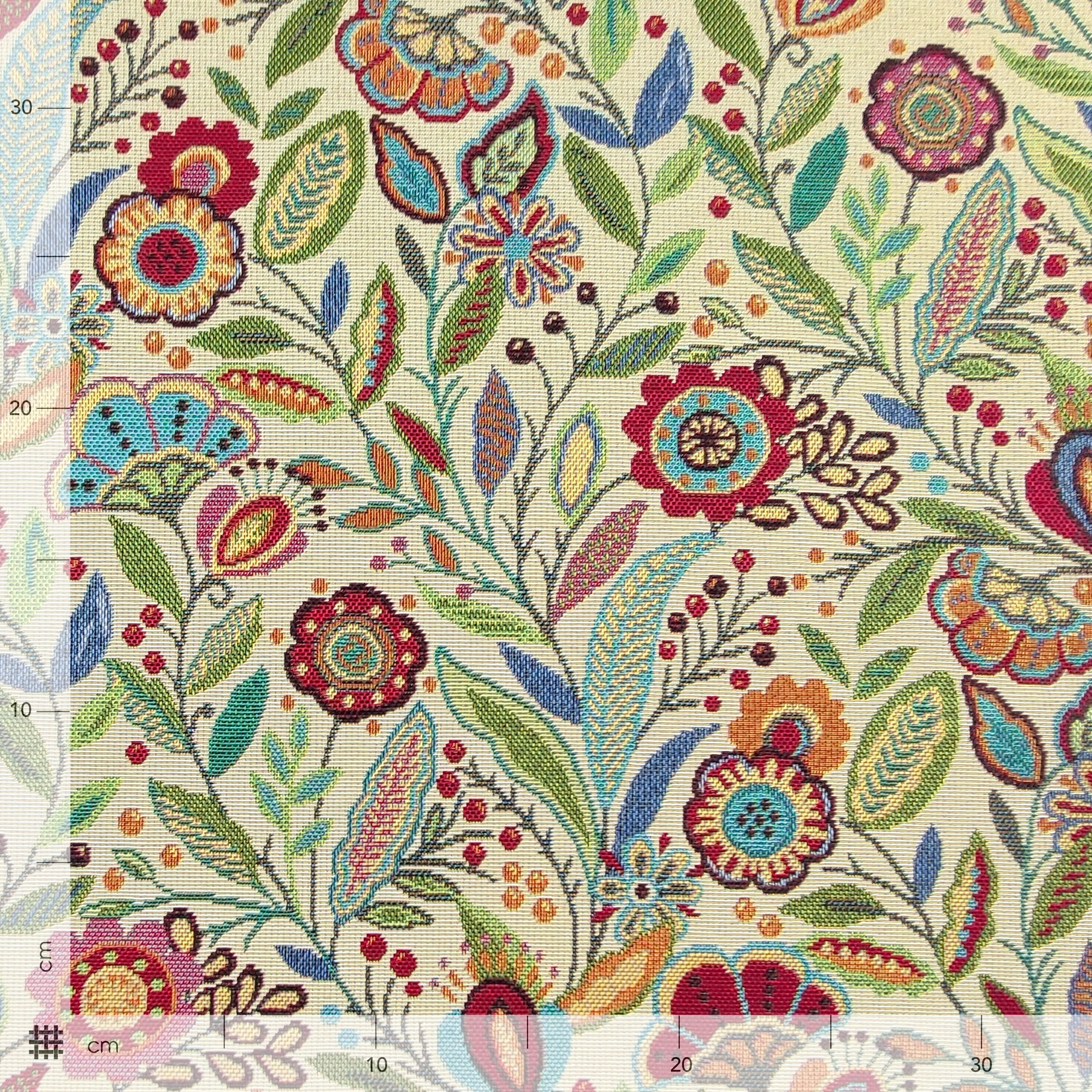 Tessuto Gobelin Fiori Colorati