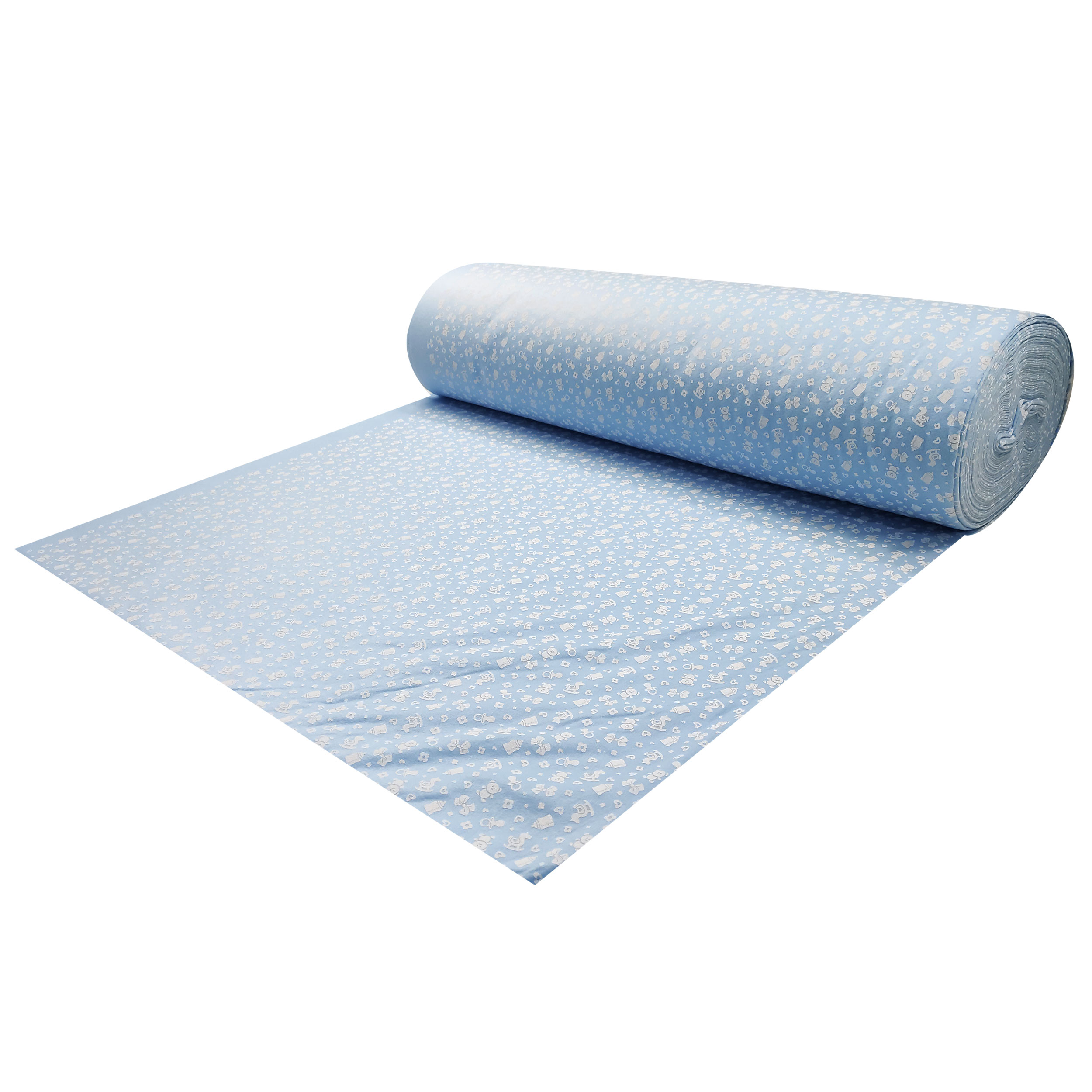 Pannolenci Sfondo Azzurro Giocattoli Bianchi Image