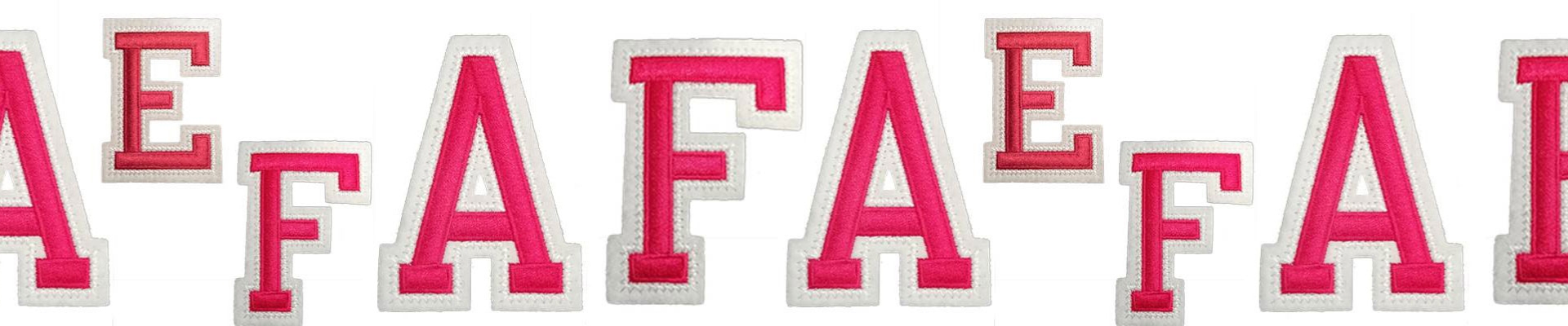 applicazioni alfabeto panini tessuti