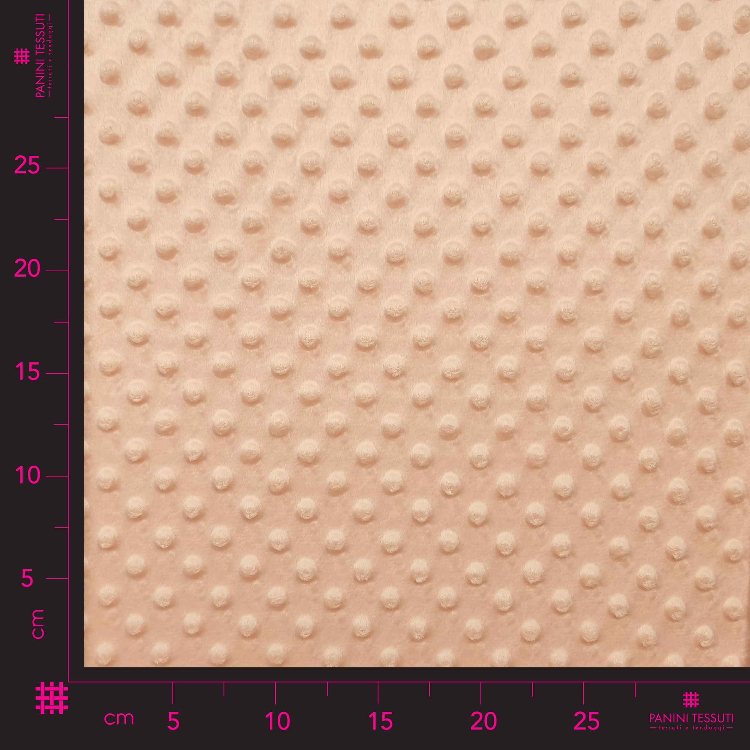 Tessuto Minky Dots Peluche Salmone Chiaro Image