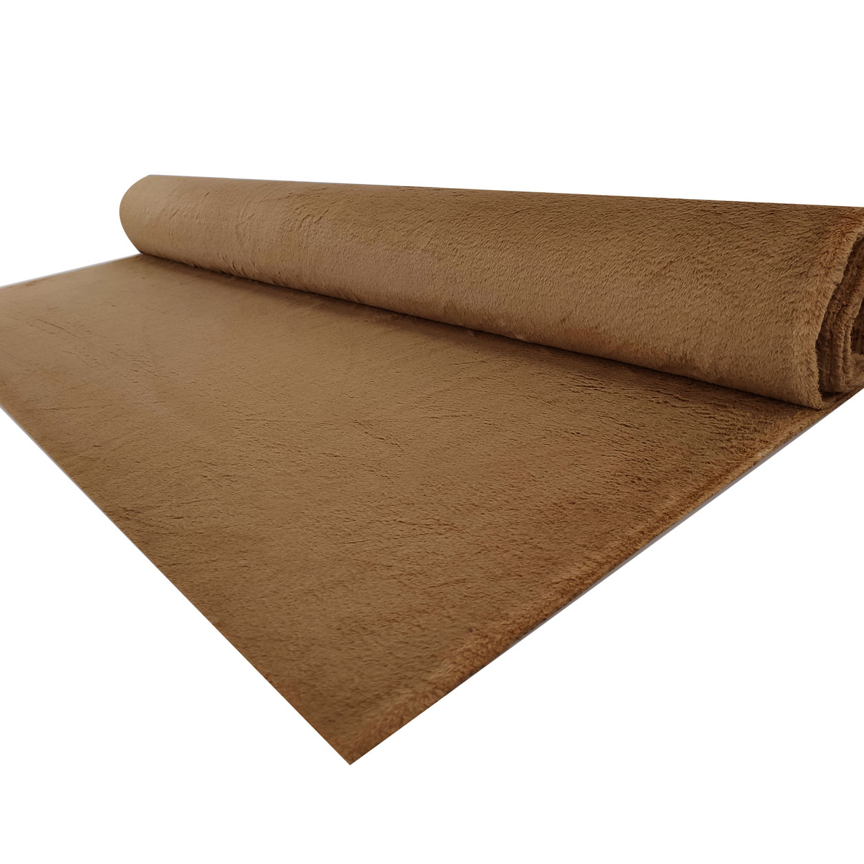 pelliccia finta castorino tessuto beige