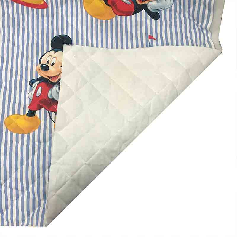 Tessuto Trapuntato Disney Cotone Topolino Sport Piega