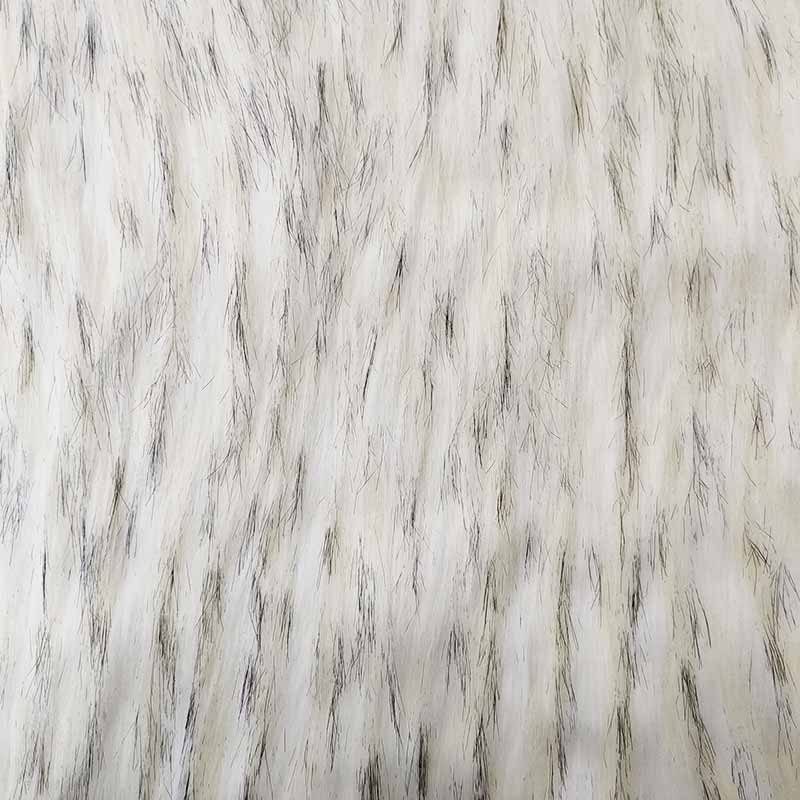 Ecopelliccia Pelo Lungo Morbido  Bianco/Nero 