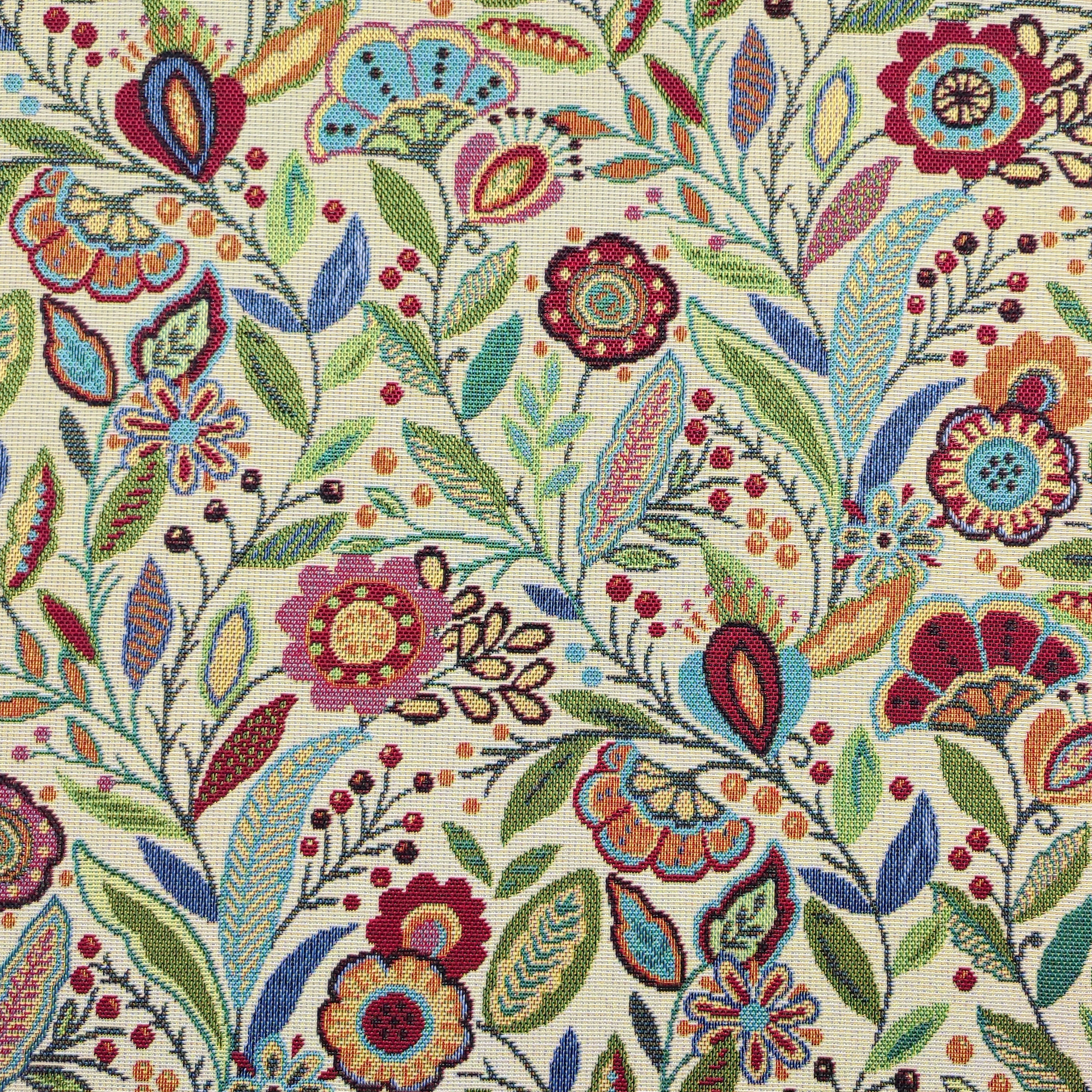 Tessuto Gobelin Fiori Colorati