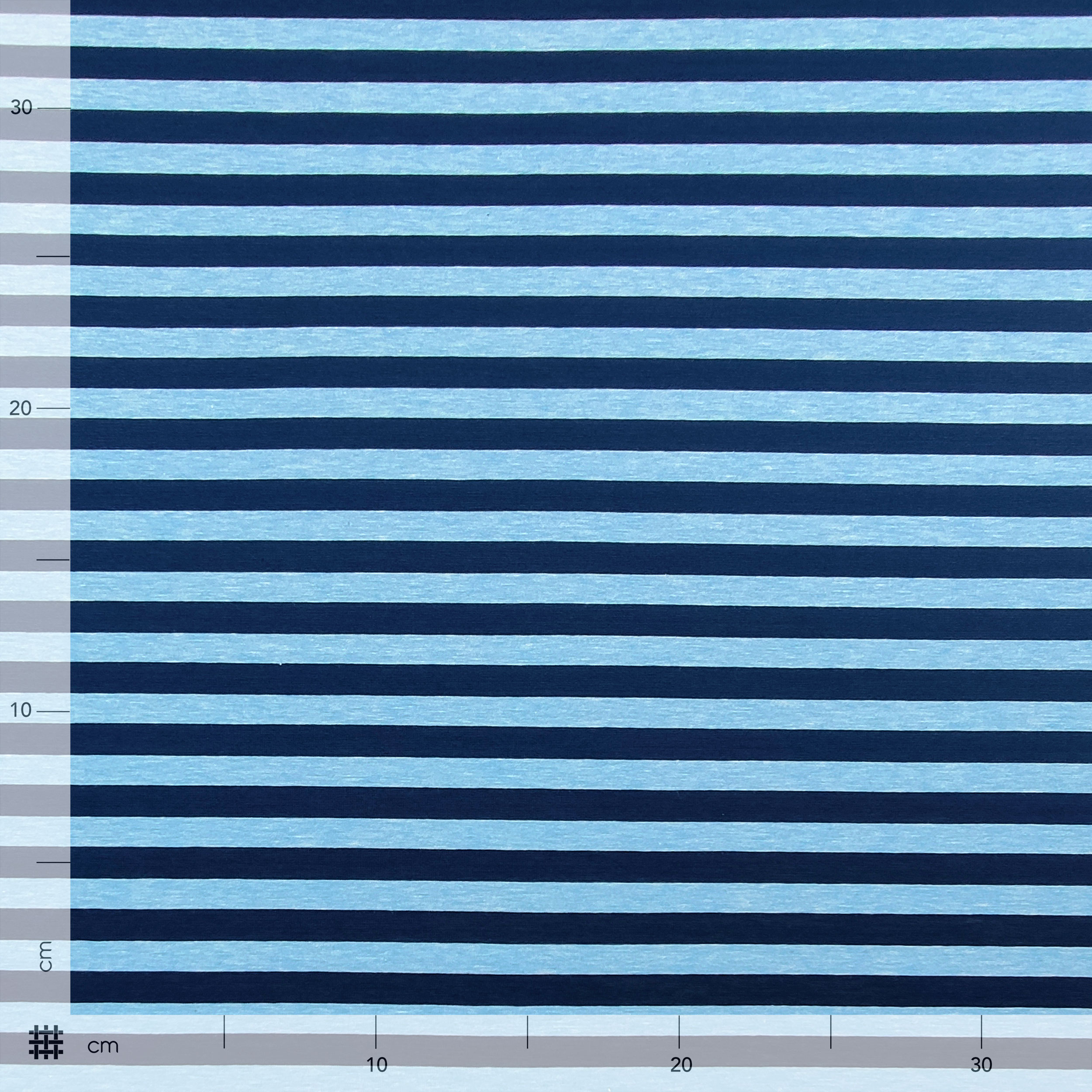 Jersey di Cotone Righe Blu e Azzurre