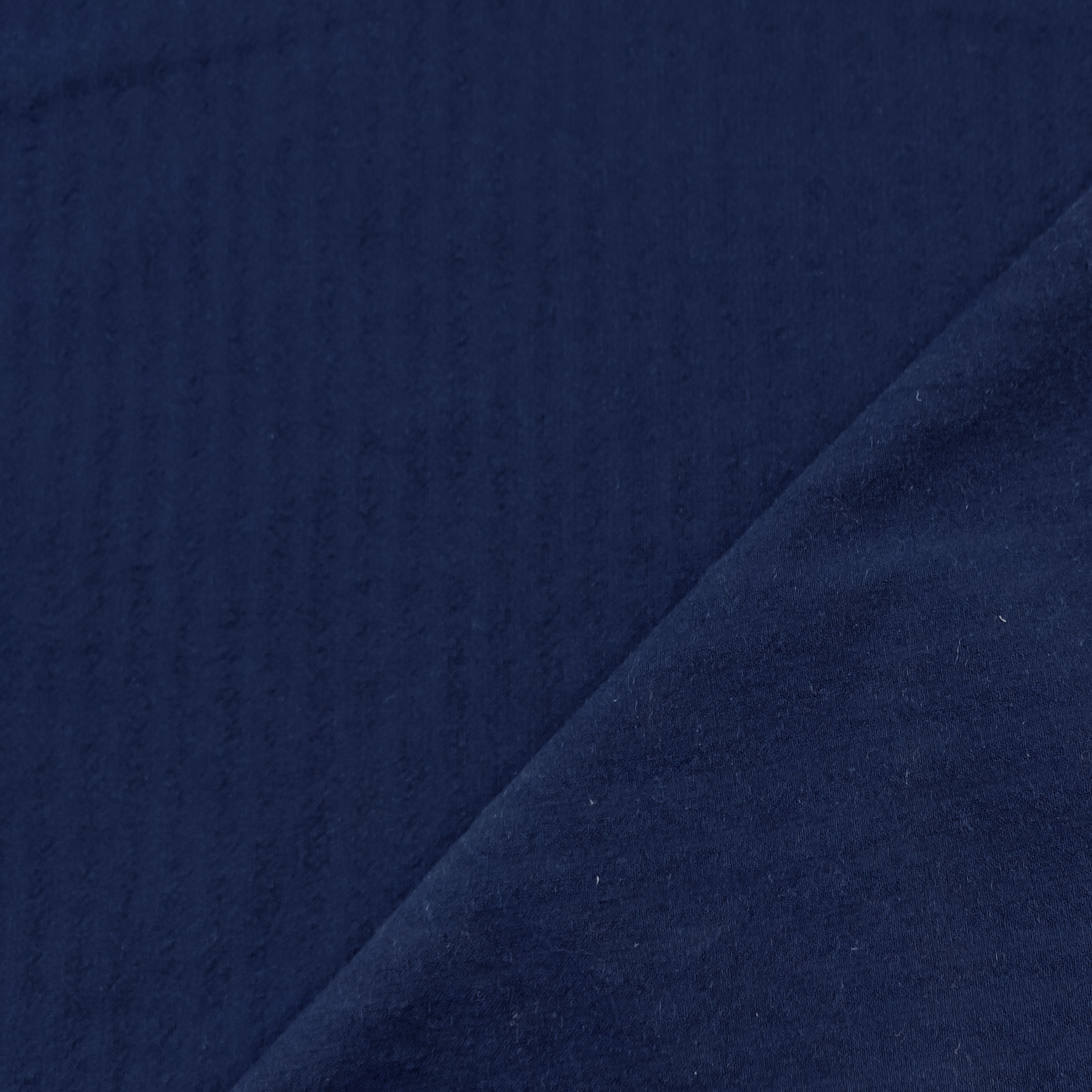 Tessuto Misto Cotone Tinta Unita Blu