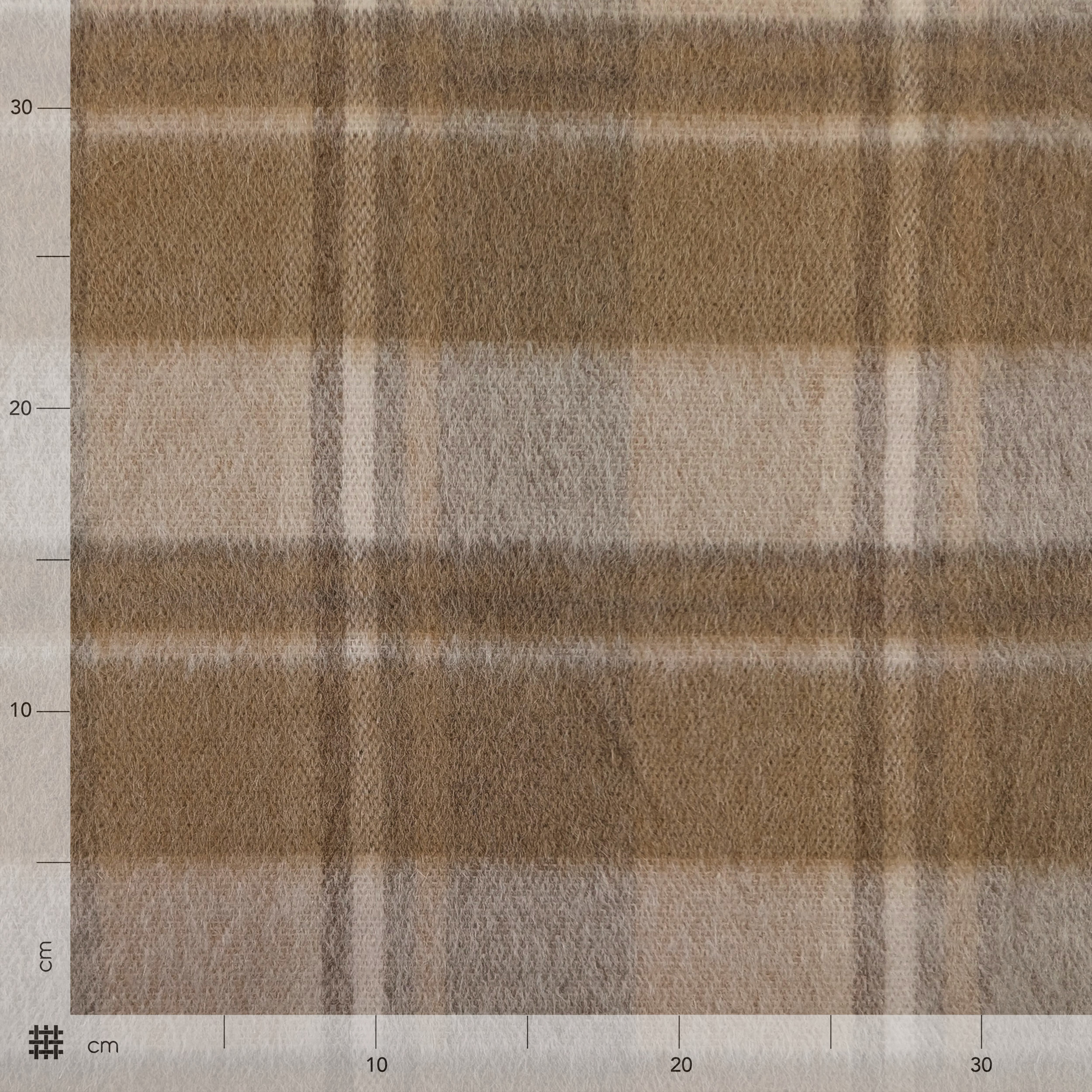 Cappotto Misto Lana Tartan Beige Image