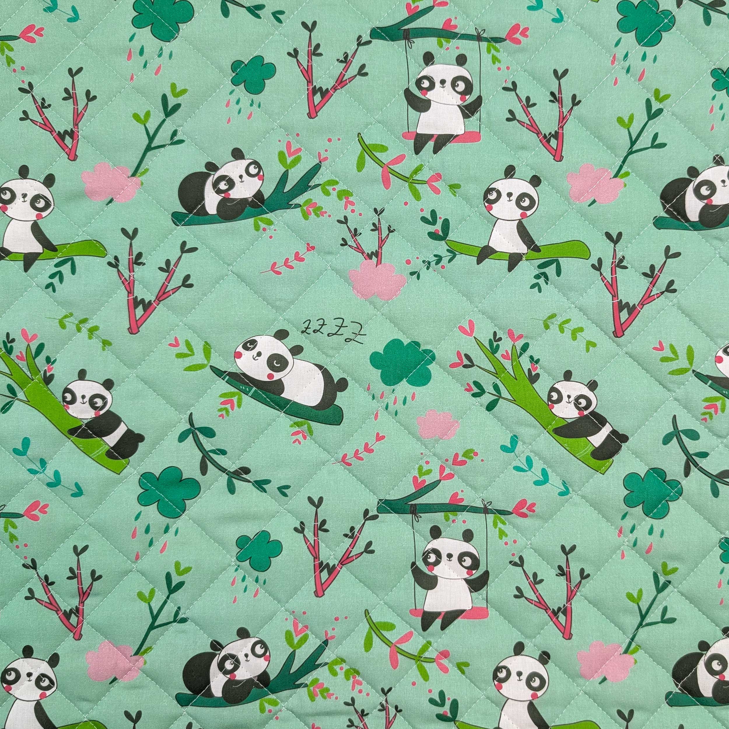 Copri Brandina Panda Sfondo Verde Menta Image