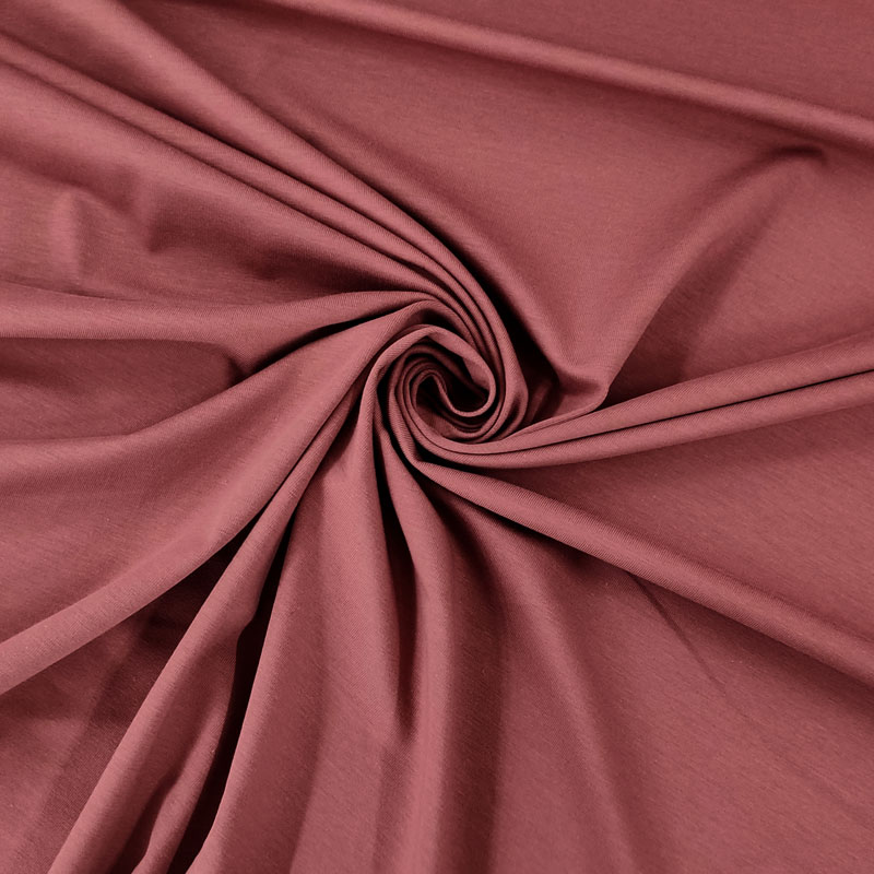 Tessuto Jersey Cotone Bielastico Rosa Antico
