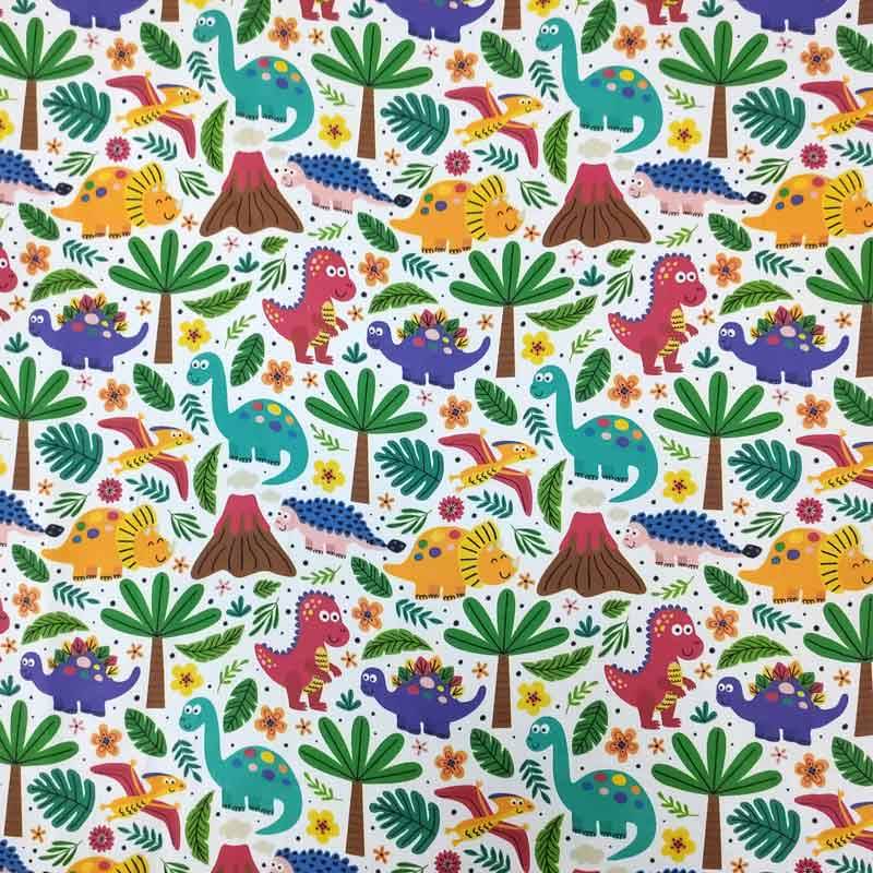 Rasatello di Cotone Fantasia Dinosauri