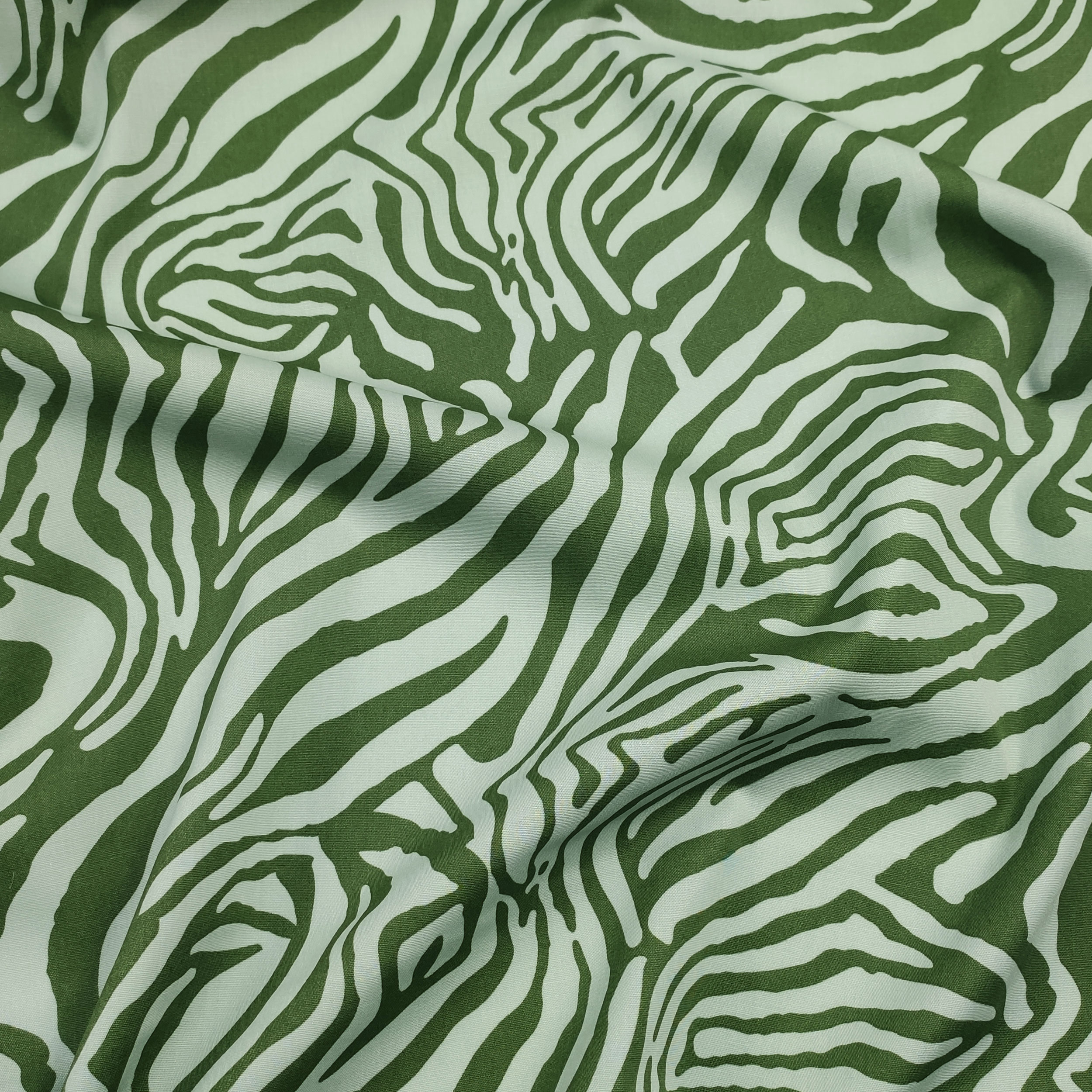 Cotone Fantasia Astratta Verde