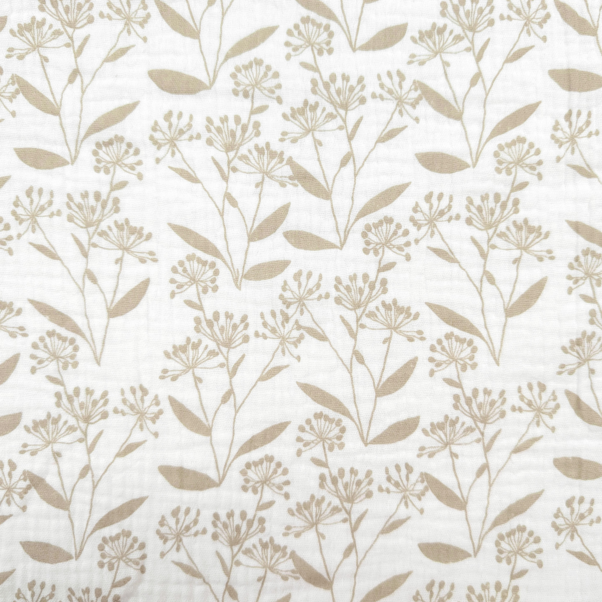 Mussola Cotone Fantasia Floreale Beige Image