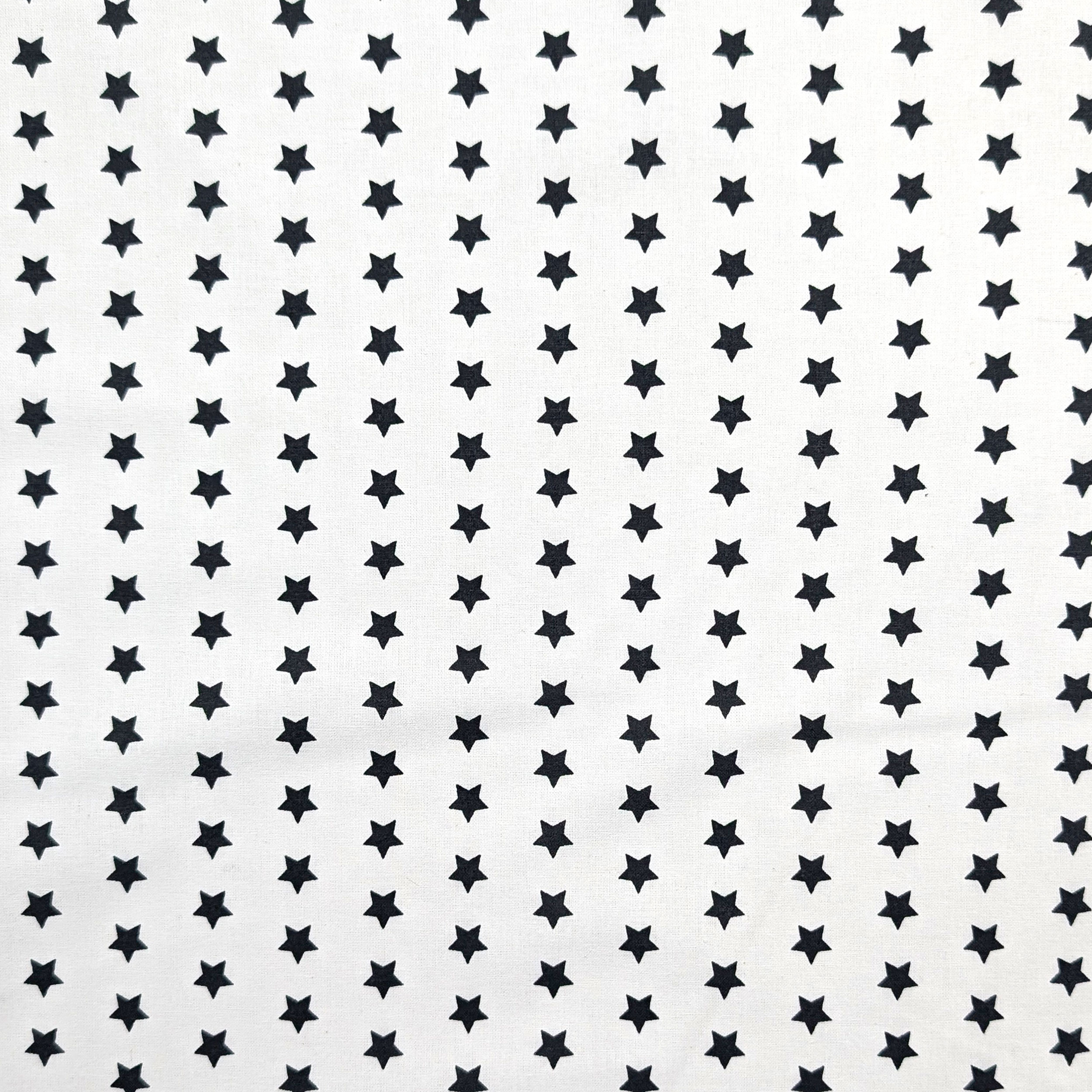 Cotone Stelle Nere Sfondo Bianco Image