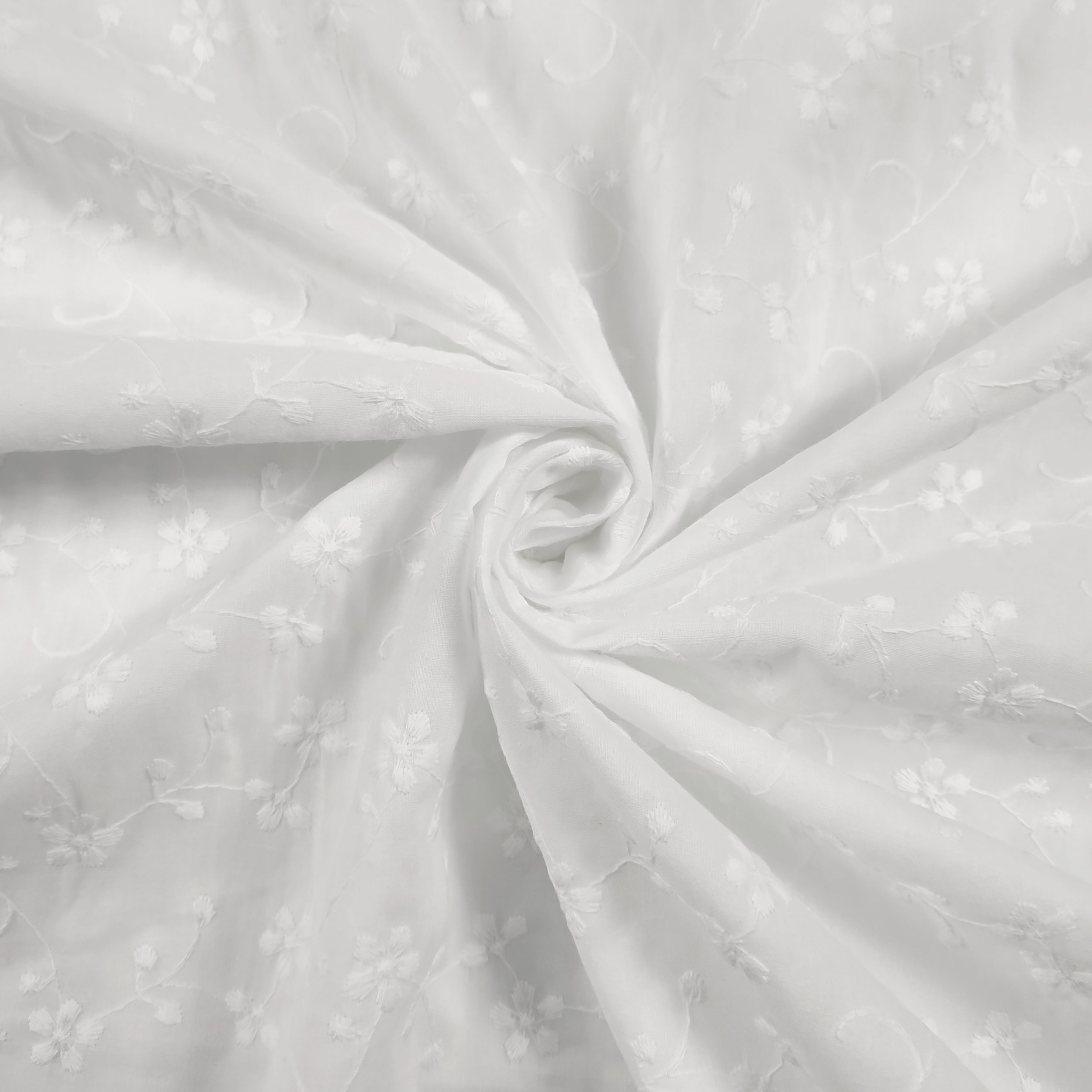 Sangallo Puro Cotone Bianco Fiorellini Image