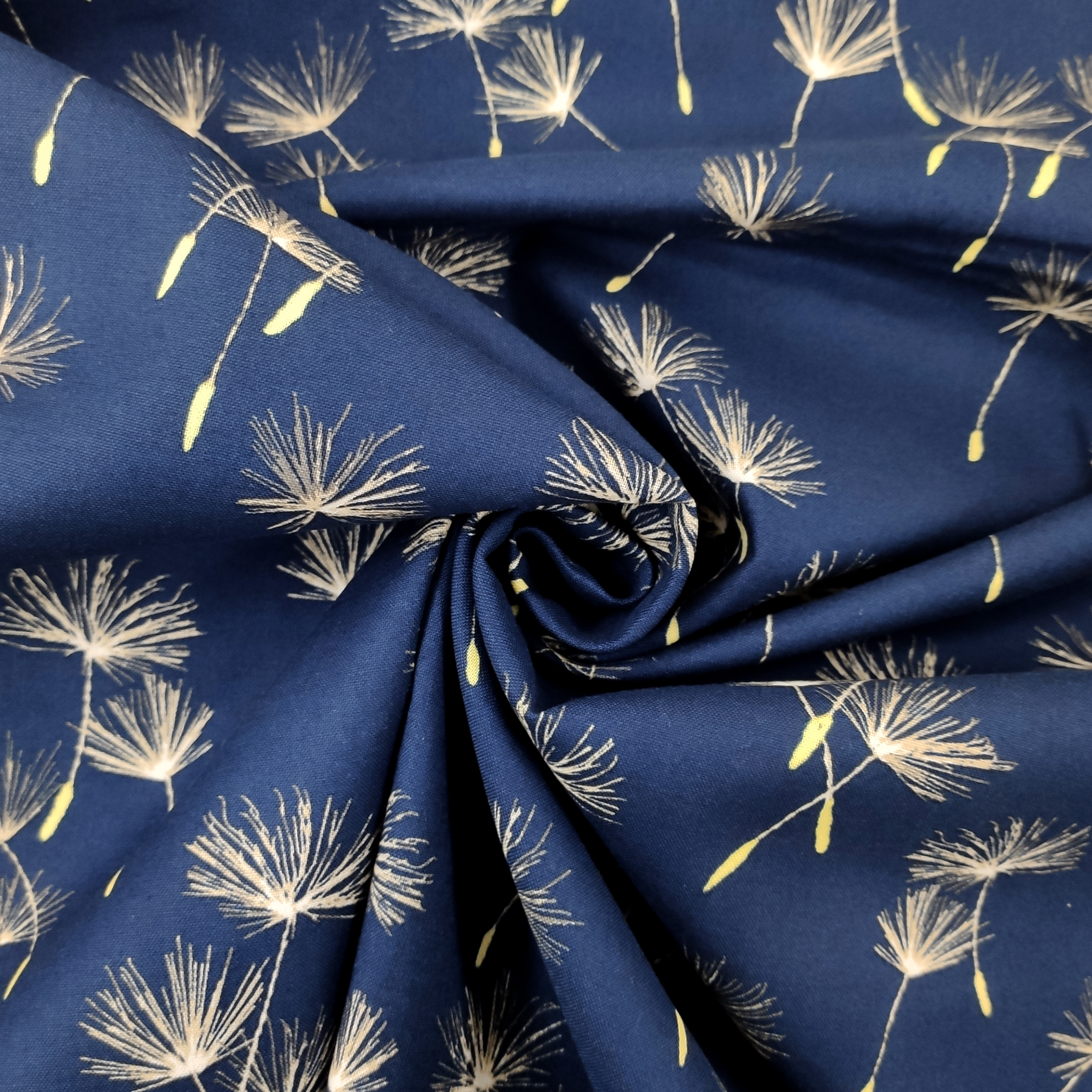 tessuti cotone soffioni blu
