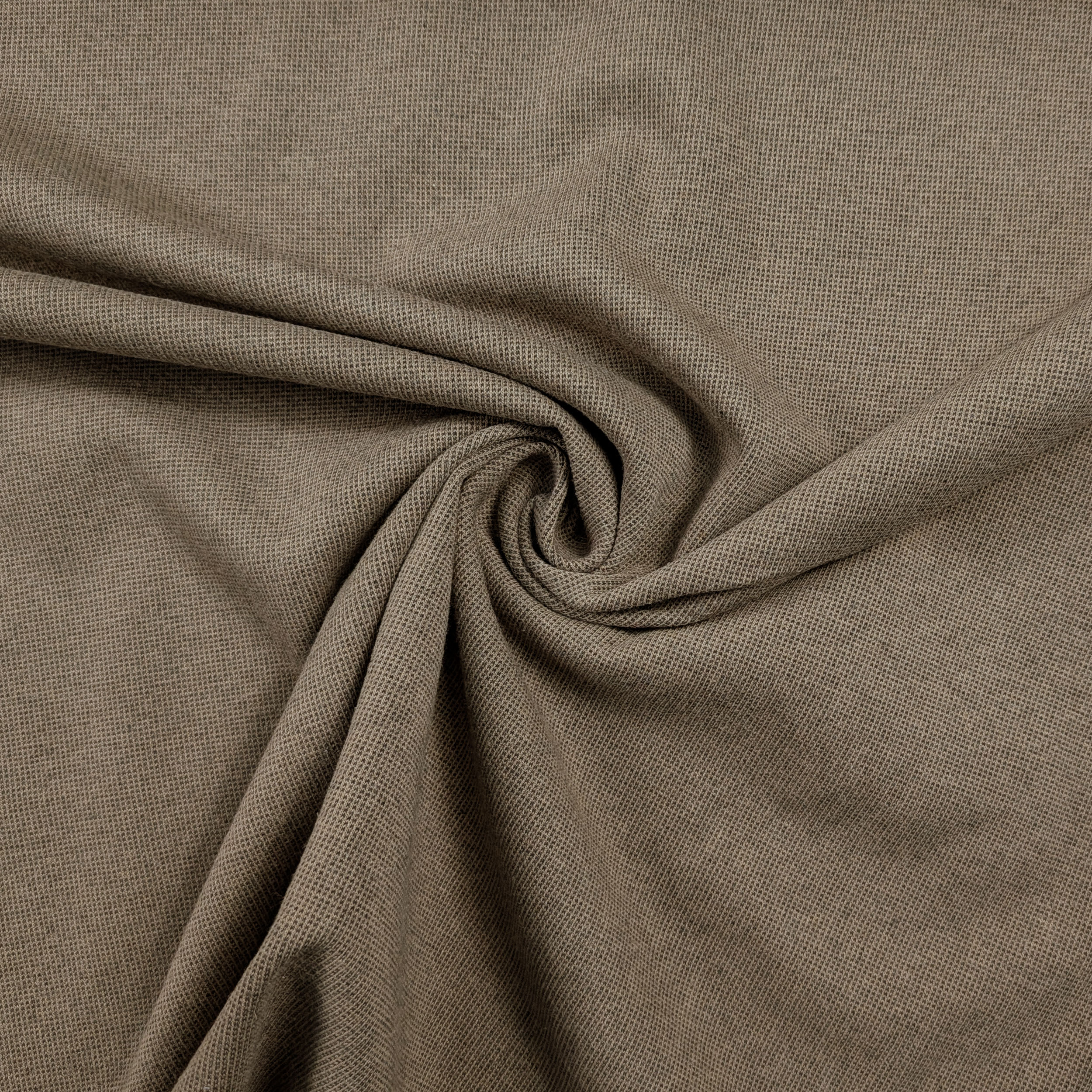 Punto Milano Cotone Tinta Unita Beige Scuro Image