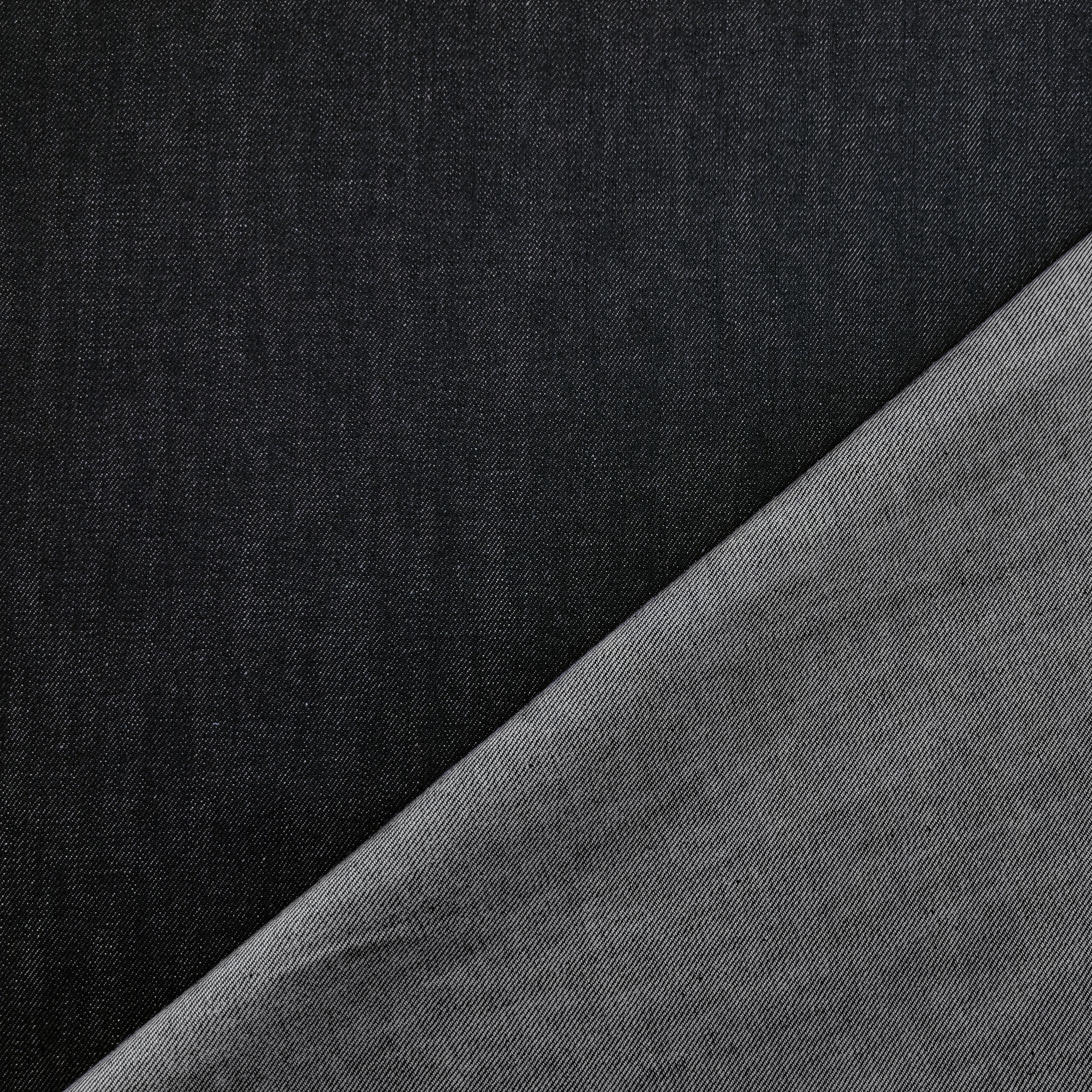 Tessuto Jeans di Cotone Blu Scuro