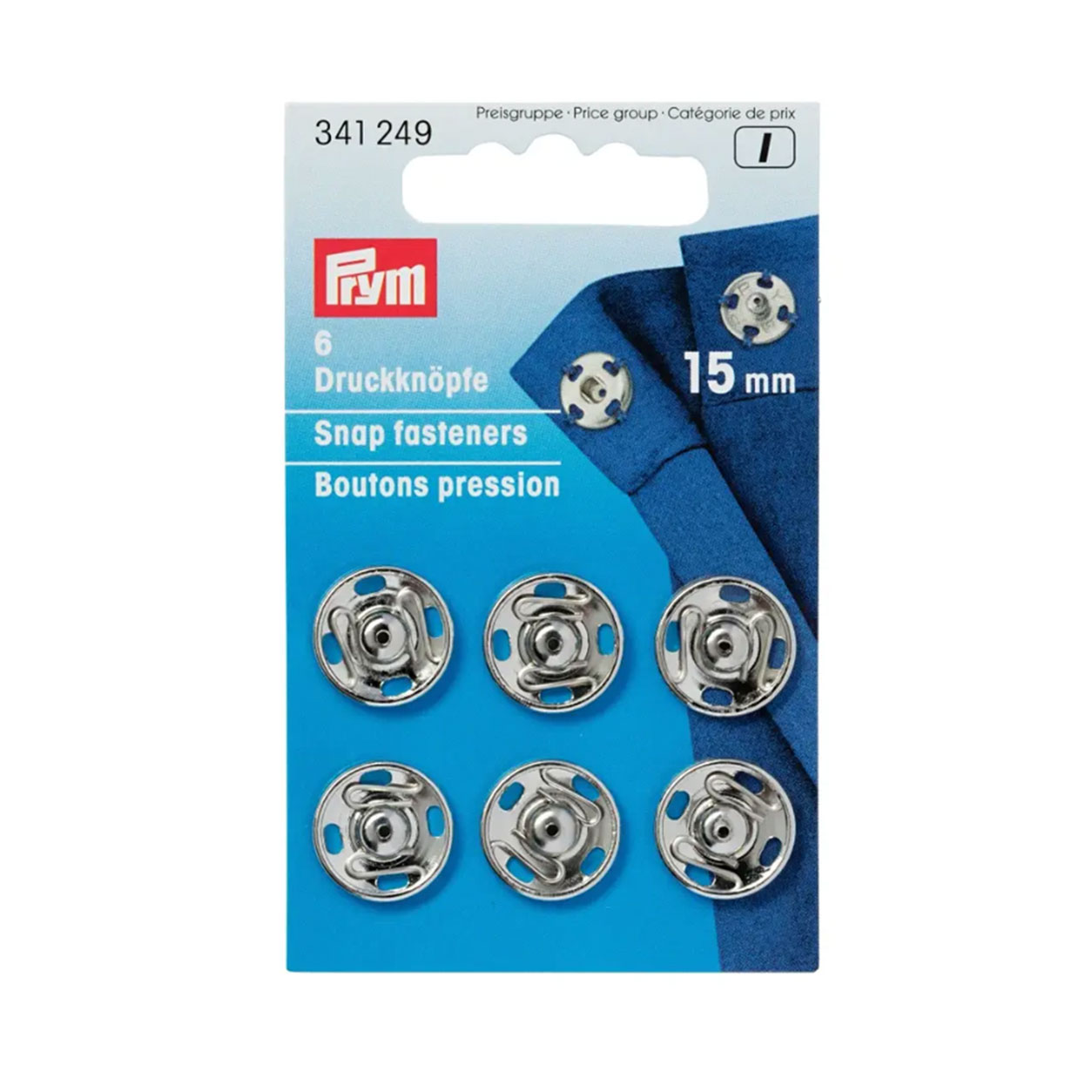 Bottoni Prym Automatici 15 mm Argento