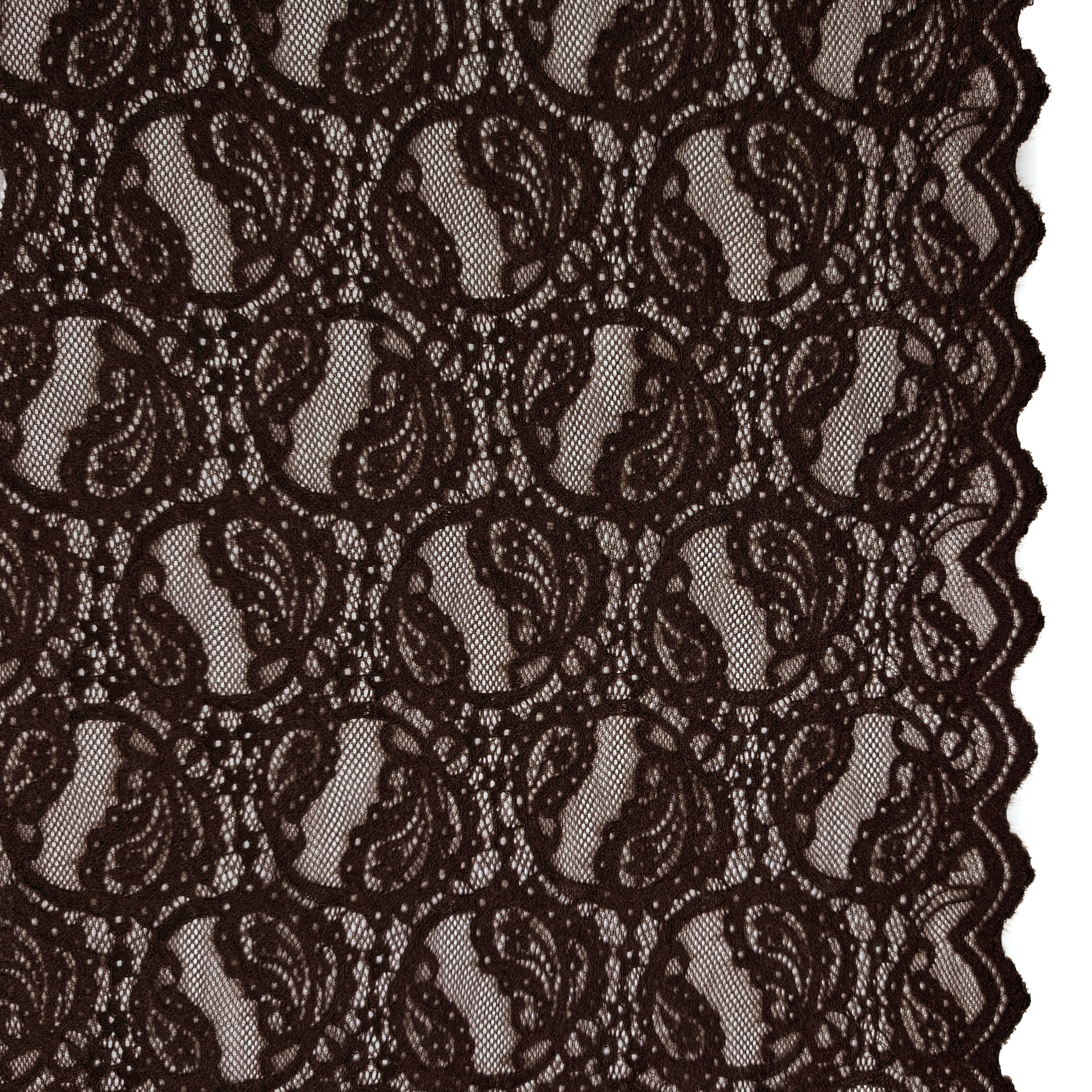 Pizzo Doppio Bordo Bielastico Marrone Image