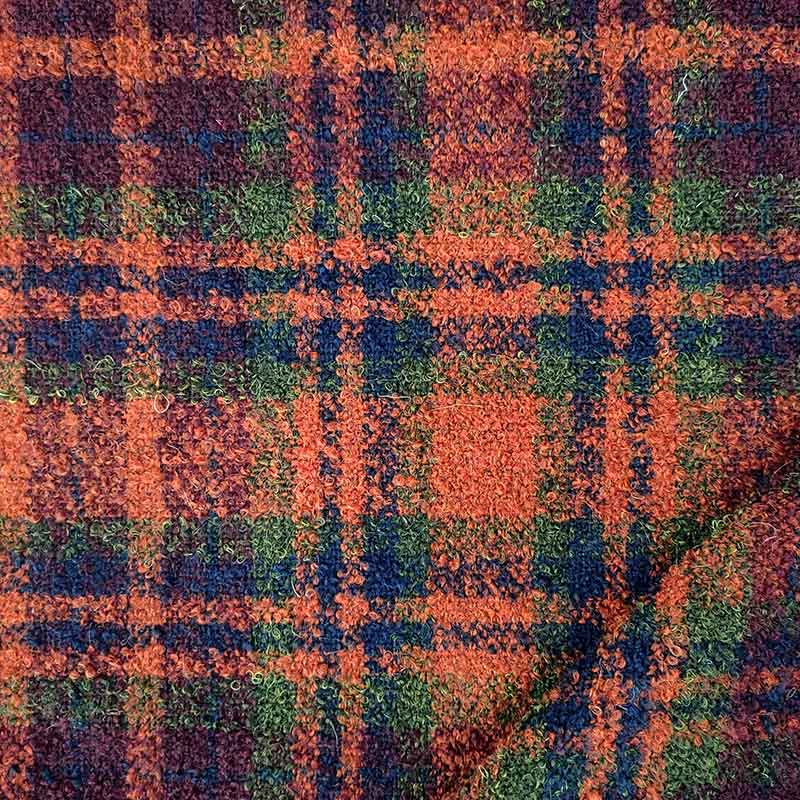 Tessuto per Cappotti Tartan Marrone