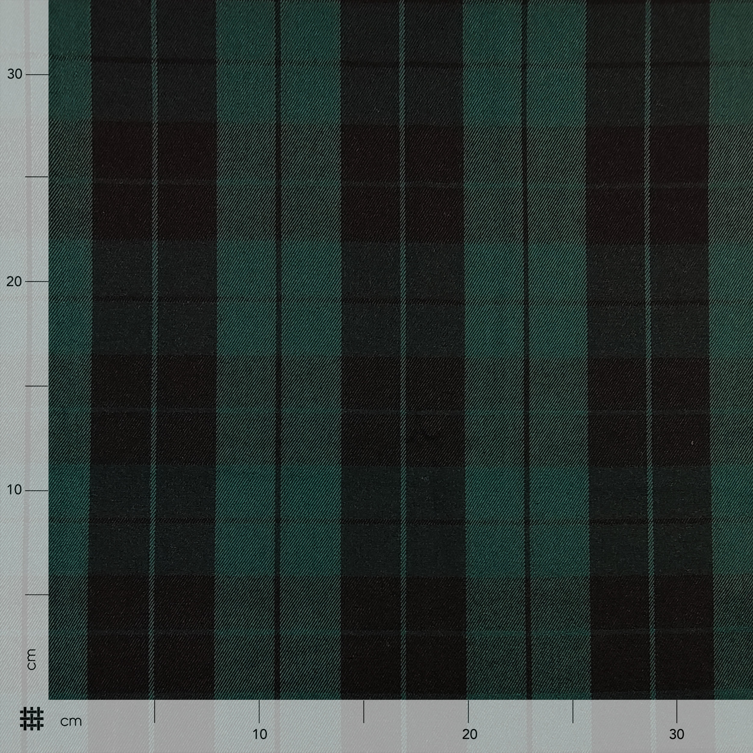 Tessuto Tartan Quadri Verdi e Neri Image